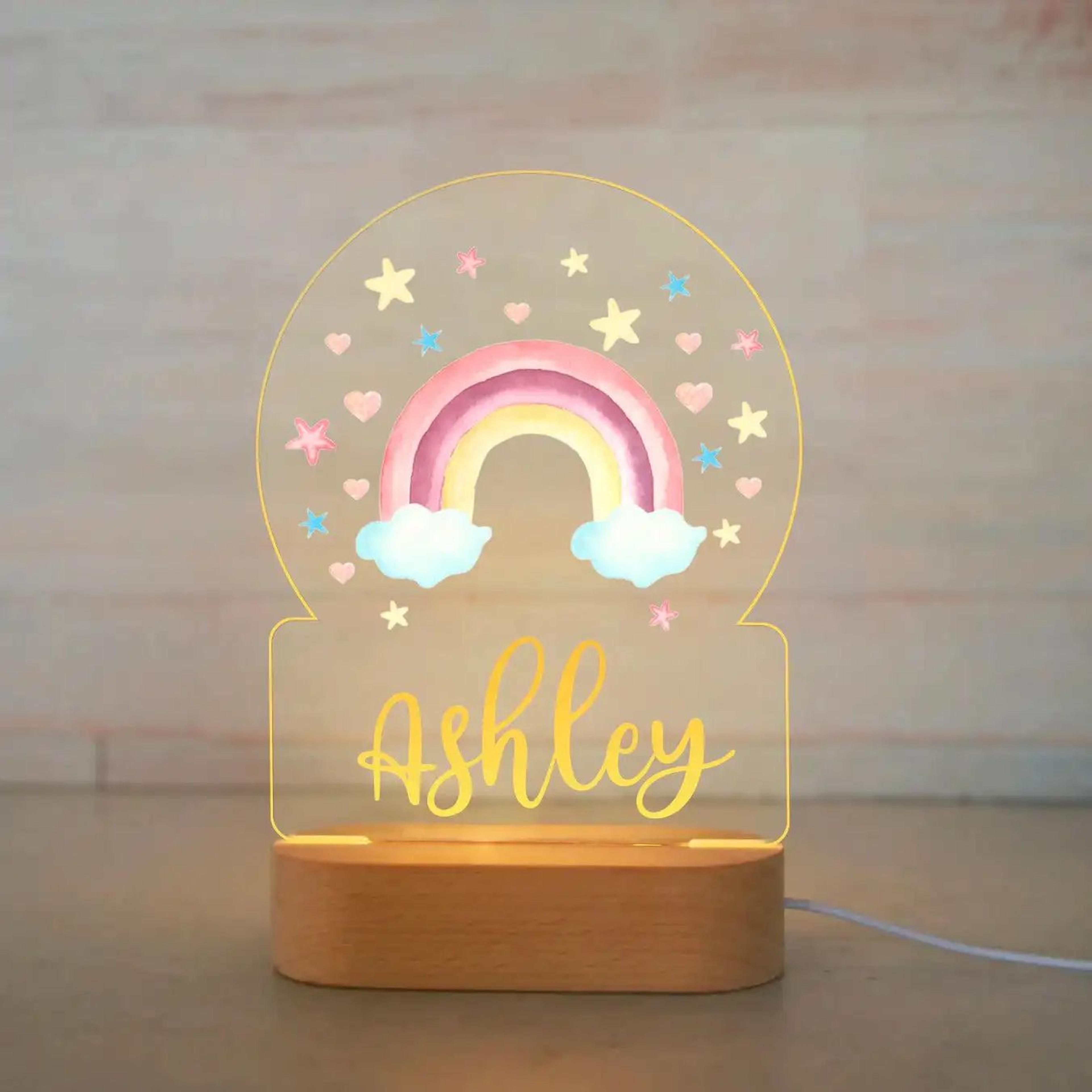 Personalized Animal LED Night Light  Custom Name Acrylic Lamp For Kids Bedroom  Baby Gift 13
