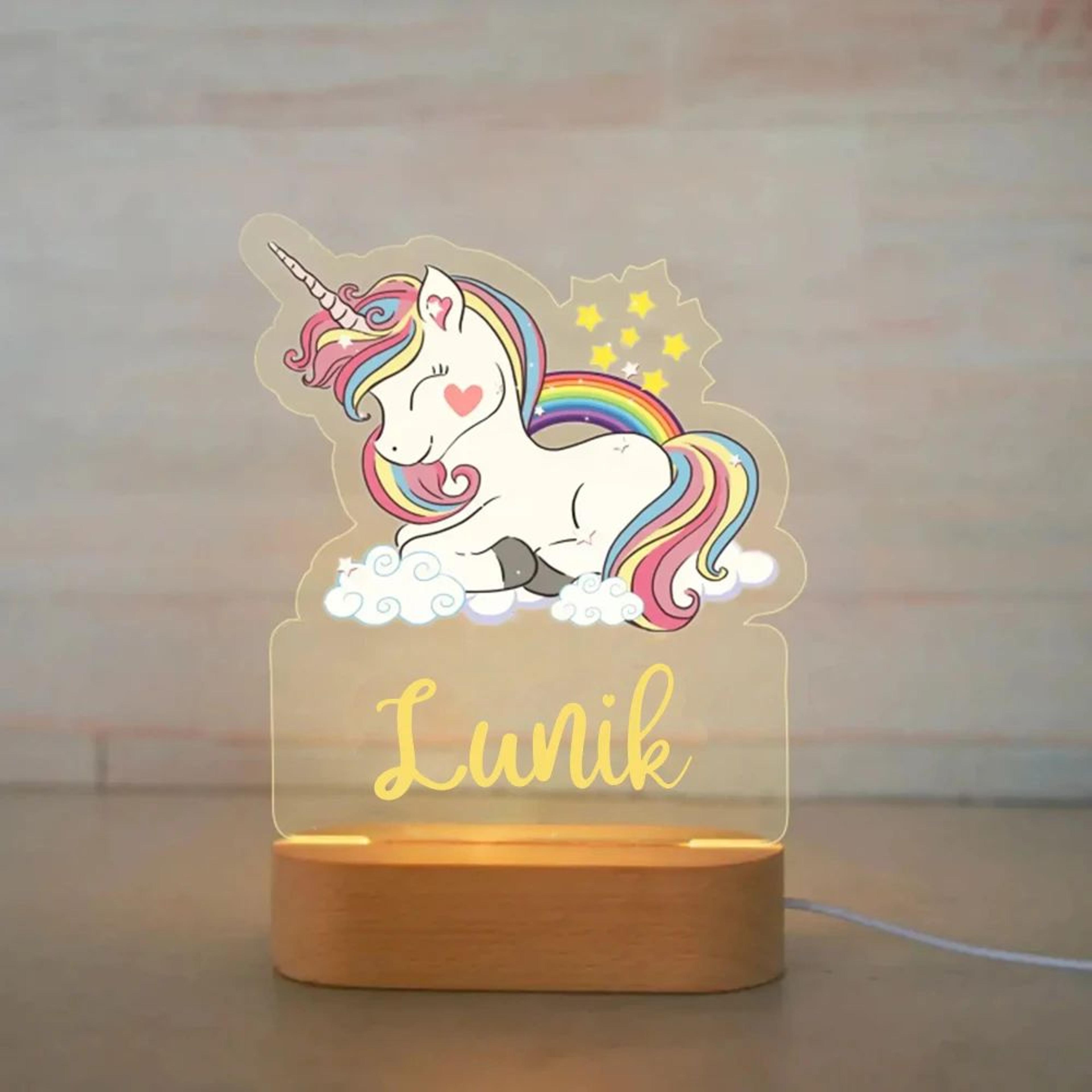 Personalized Animal LED Night Light  Custom Name Acrylic Lamp For Kids Bedroom  Baby Gift 18