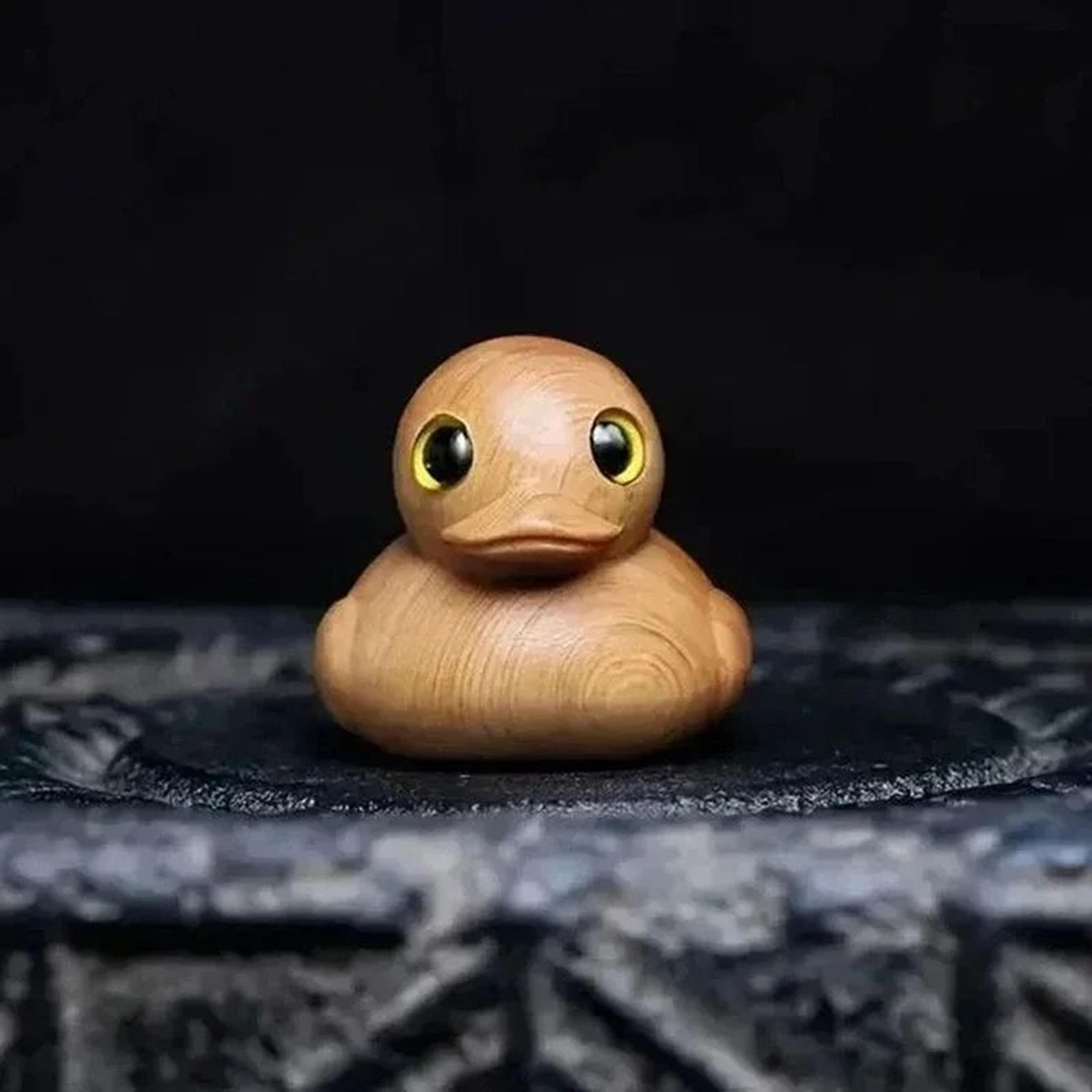 Funny Middle Finger Duck Wooden Figurine  Cheeky Mini Desk Decor  Humorous Gift Statue 7