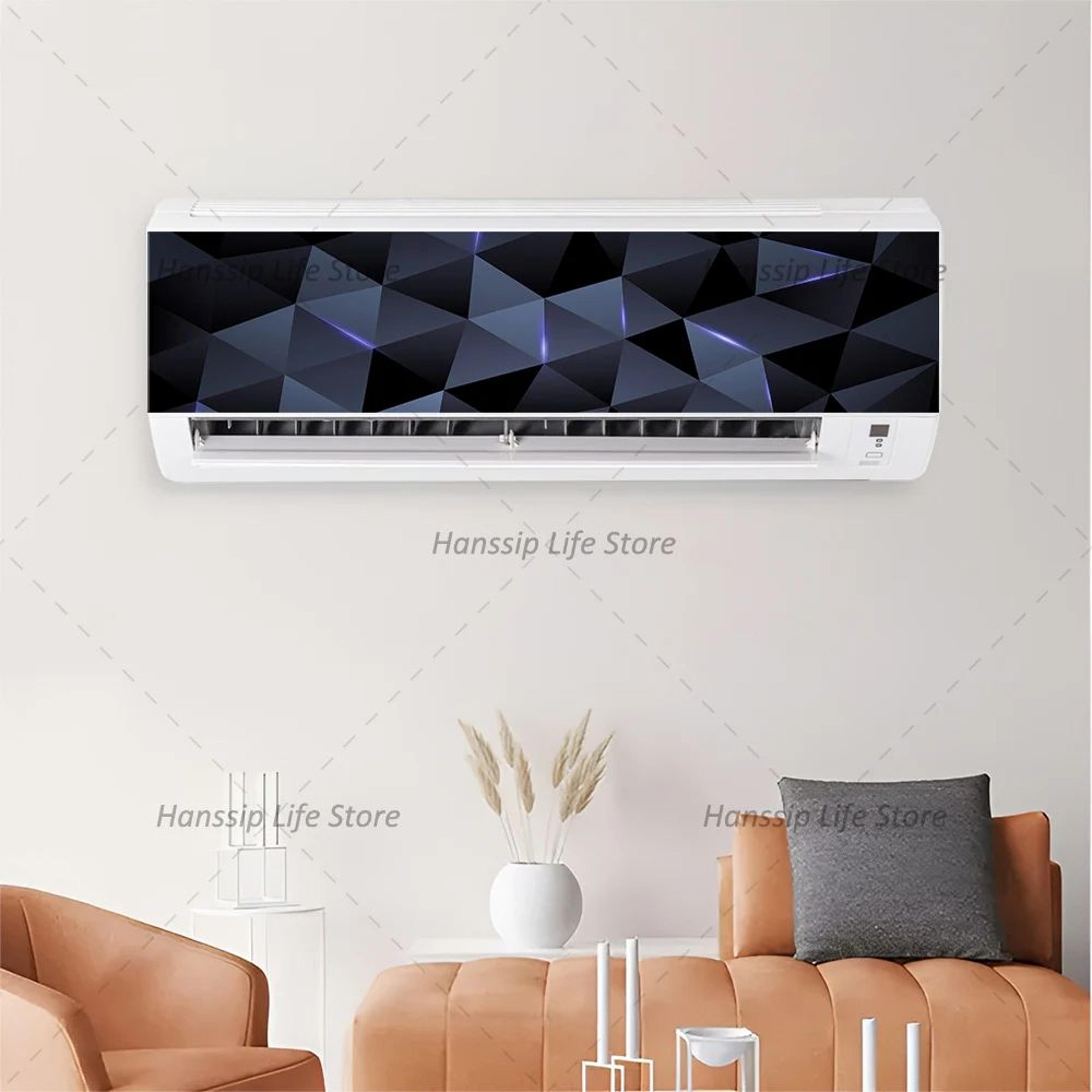 3D Geometric Air Conditioner Panel Sticker  Modern Abstract AC Cover Decal For Home Decor 2