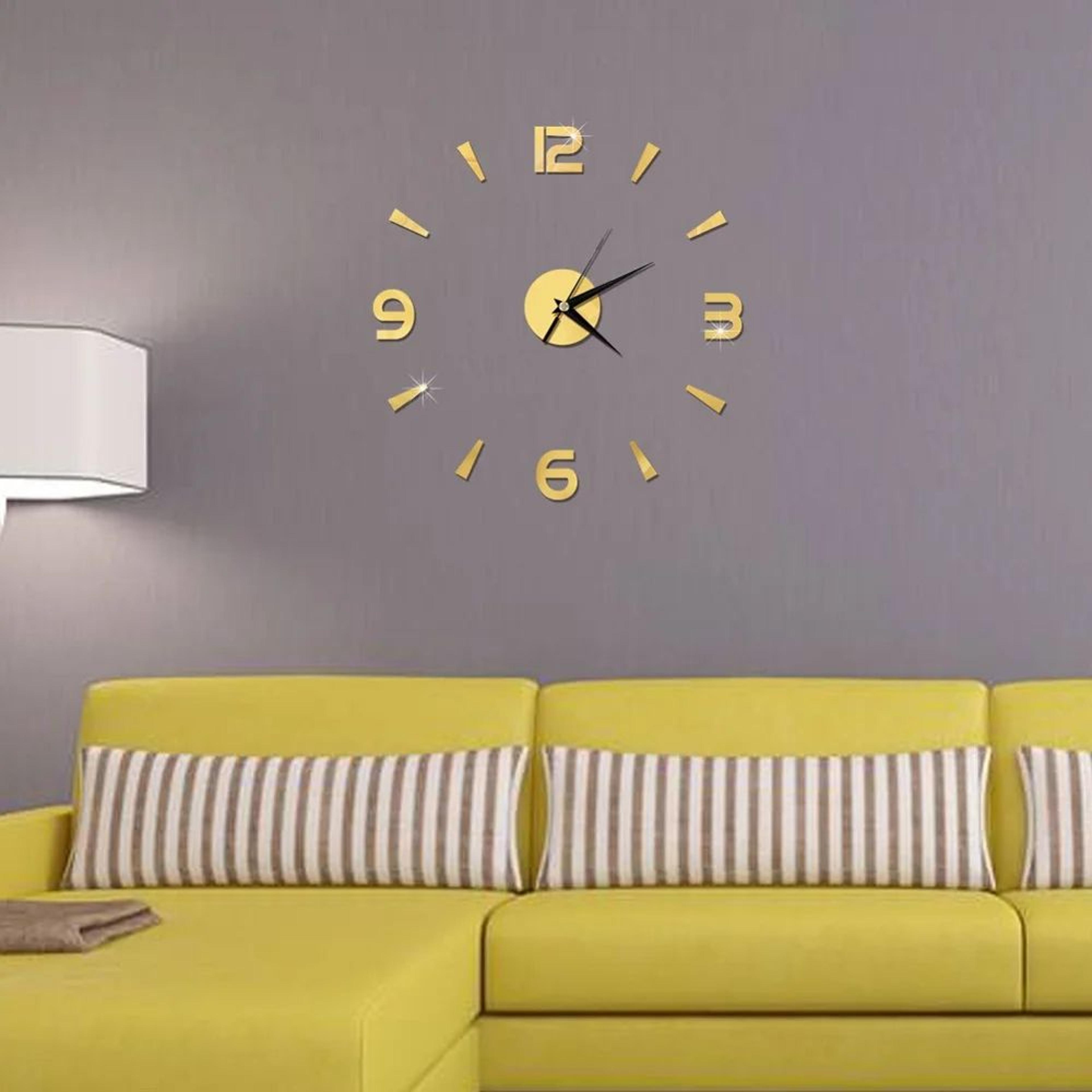 Frameless Mirror Wall Clock Sticker  DIY 2D Quartz Decorative Clock For Living Room Home Decor 0