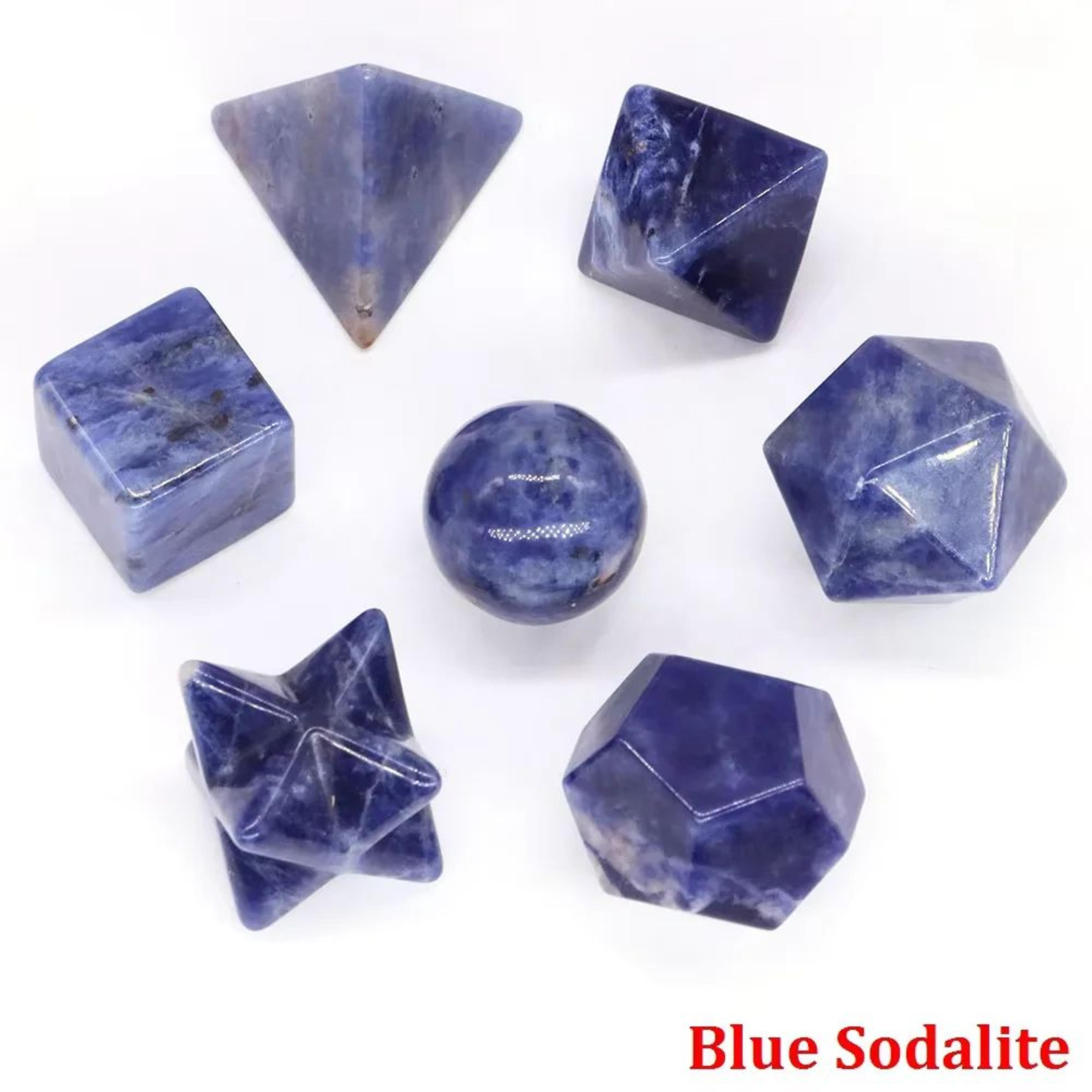 7Piece Platonic Solid Crystal Set  Natural Sacred Geometry Stones For Reiki Chakra Healing  Meditat 12