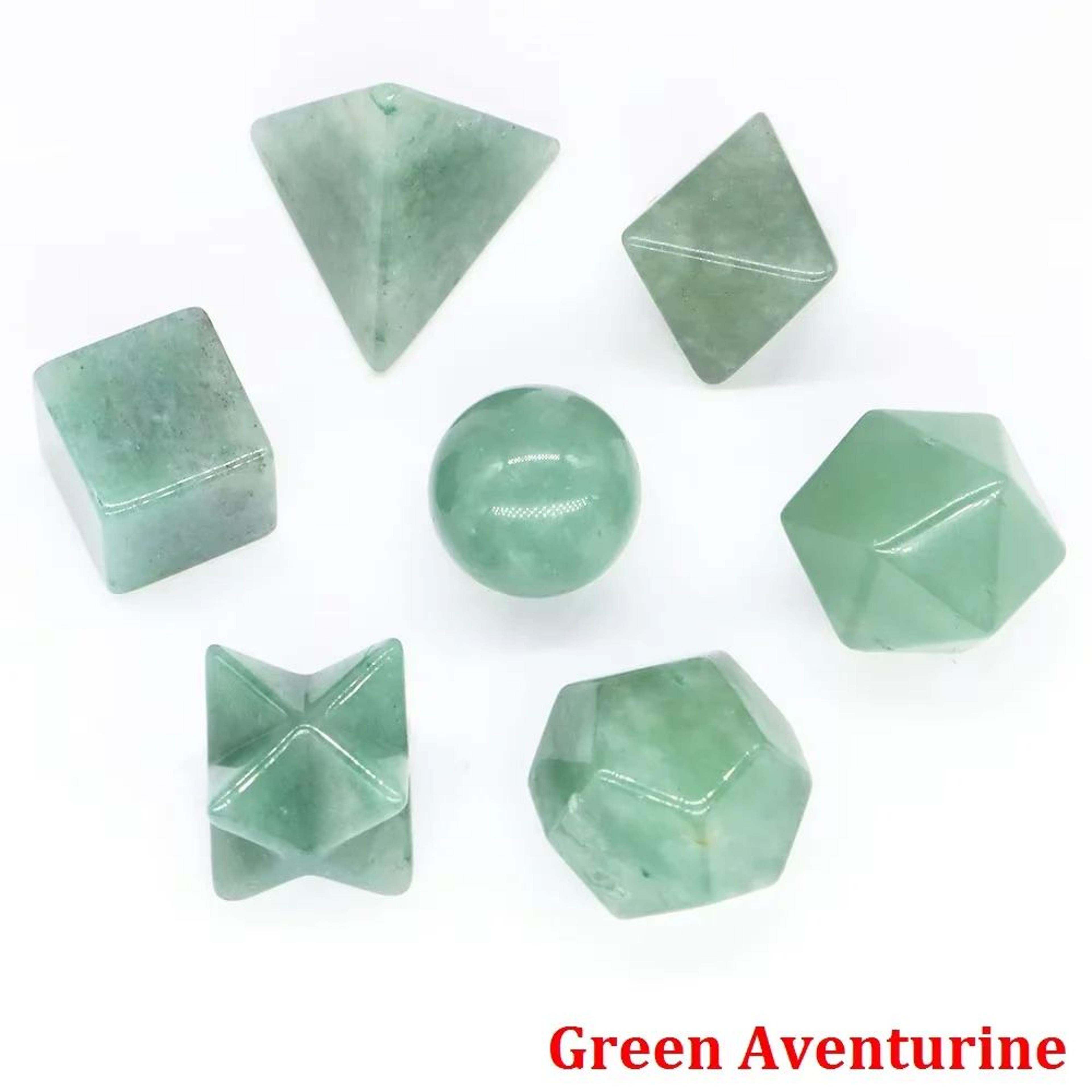 7Piece Platonic Solid Crystal Set  Natural Sacred Geometry Stones For Reiki Chakra Healing  Meditat 13
