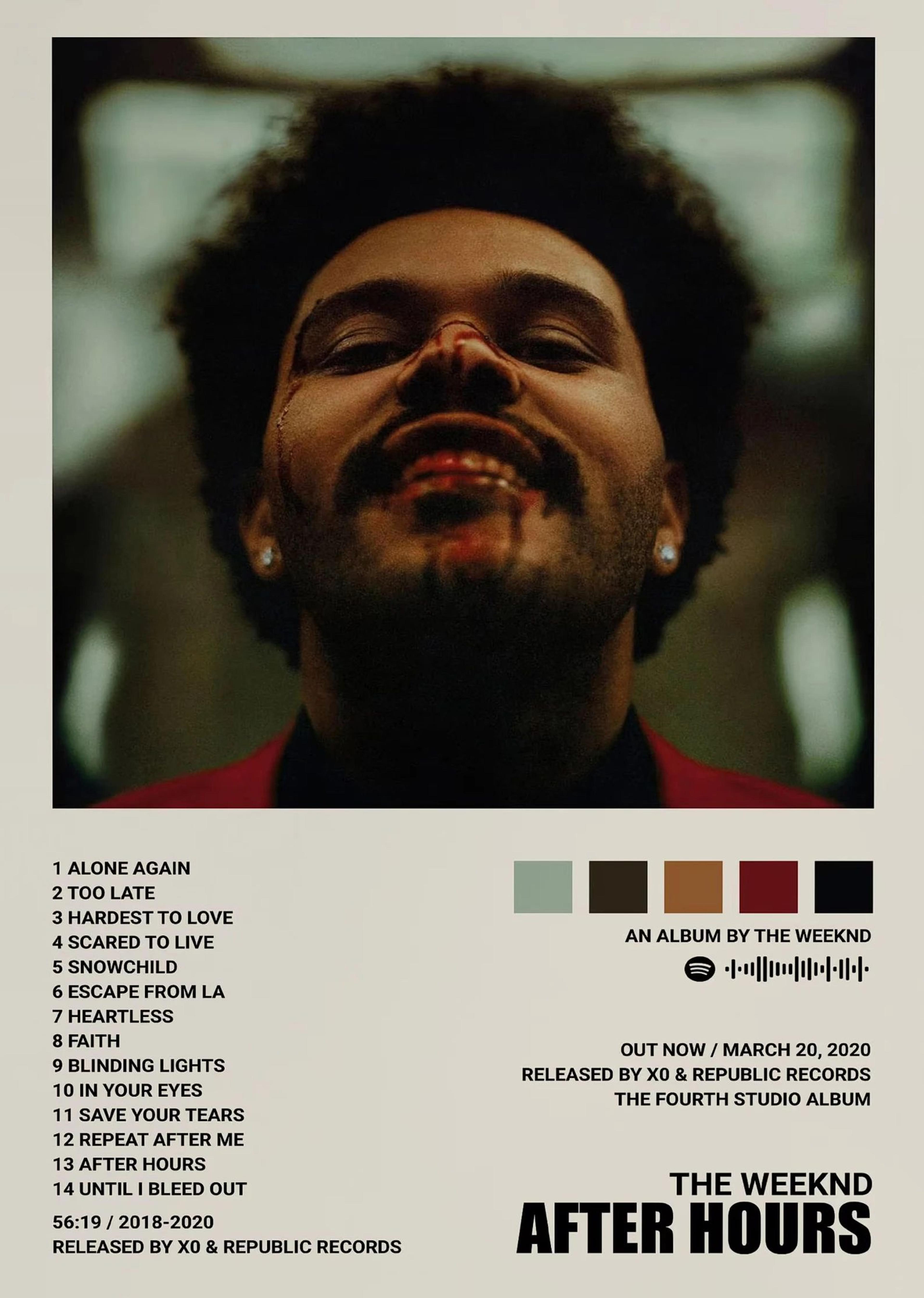 The Weeknd Music Album Canvas Poster  Hip Hop Singer Wall Art Print For Modern Home Decor 13