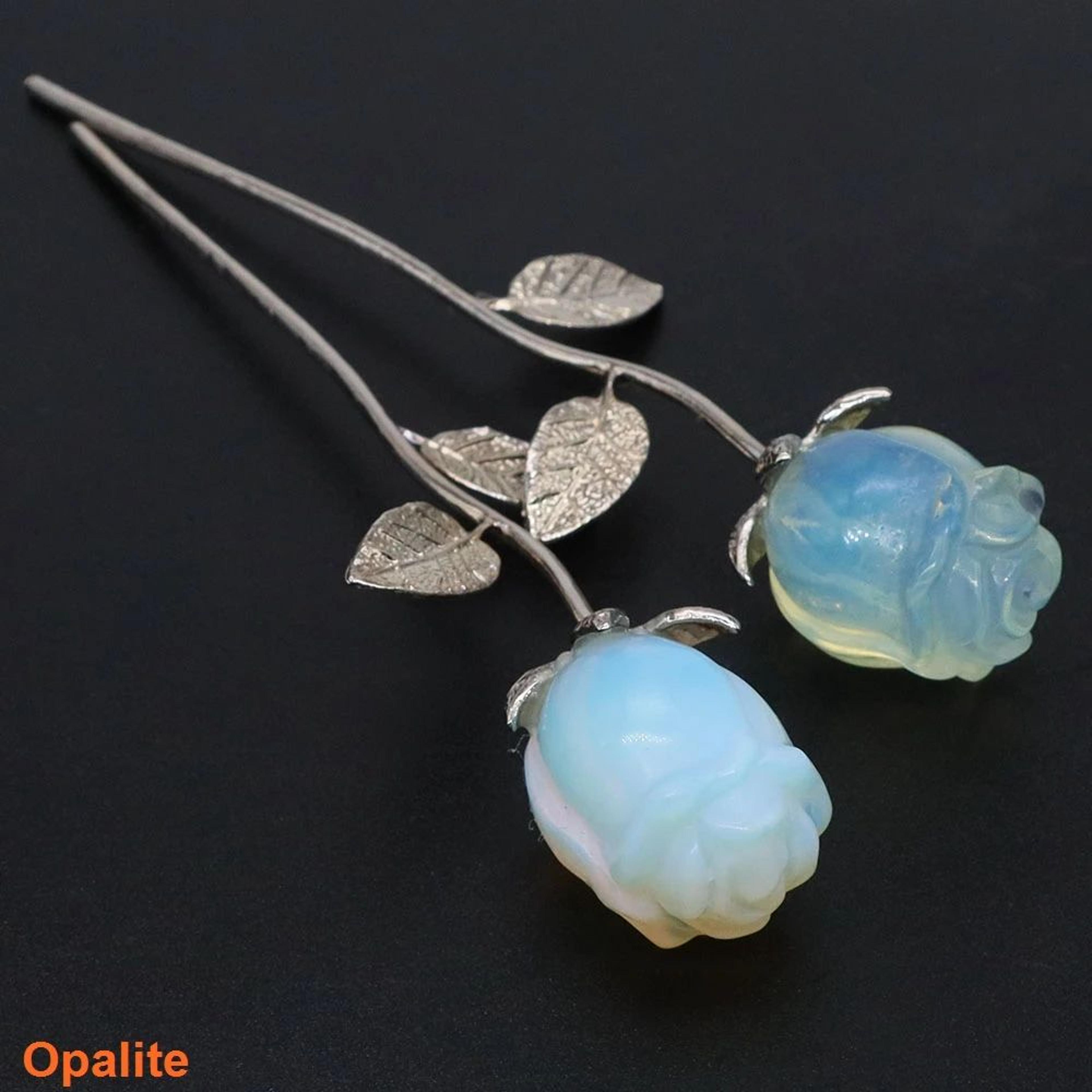 Natural Rose Crystal Healing Stone For Energy  Meditation  Hand Carved Gem Flower Decor Gift 26