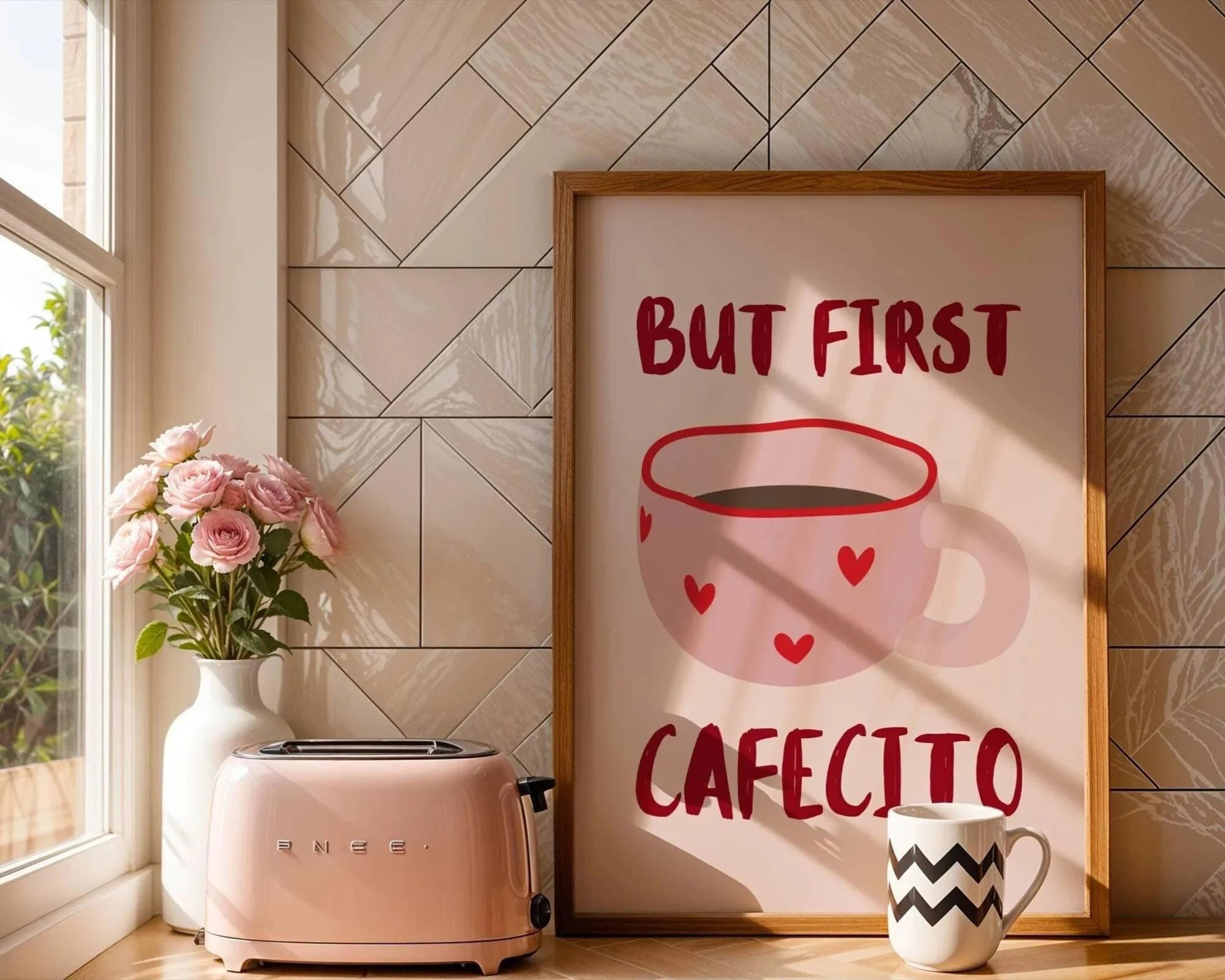 But First Cafecito Canvas Wall Art  Spanish Quote Minimalist Coffee Poster For Modern Home Decor 9