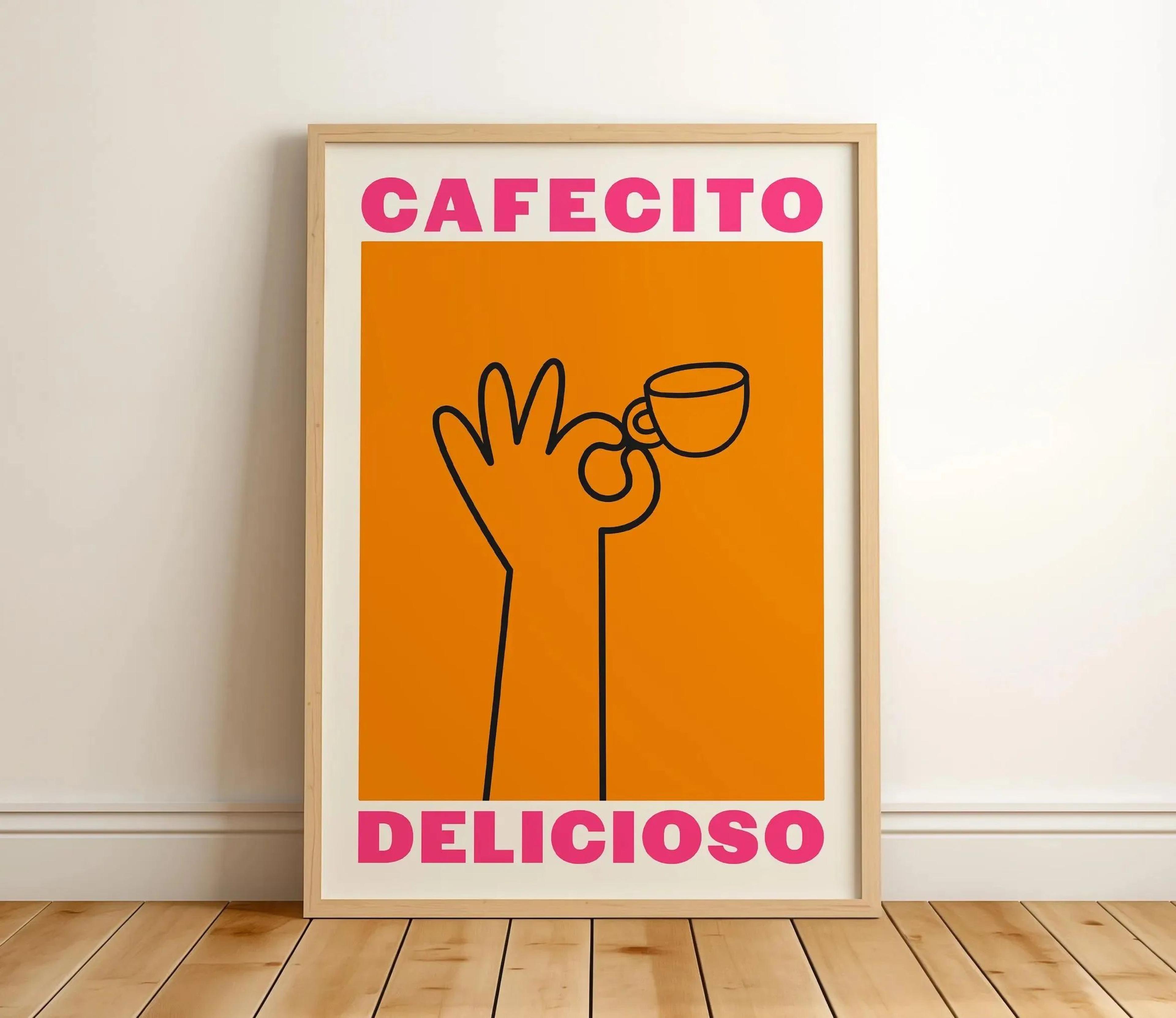 But First Cafecito Canvas Wall Art  Spanish Quote Minimalist Coffee Poster For Modern Home Decor 24