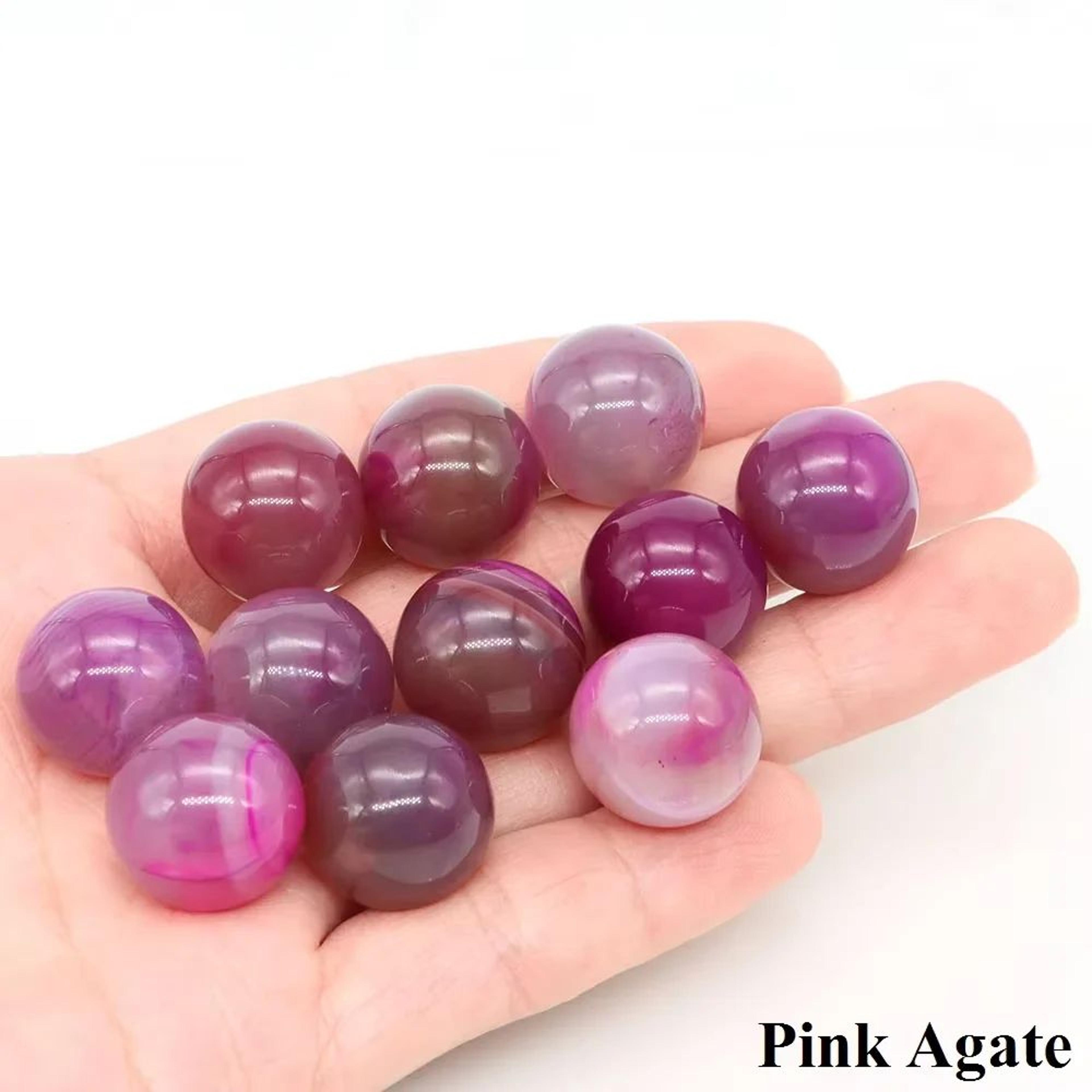 Natural Crystal Sphere Ball For Healing  Decor  16mm Amethyst Rose Quartz Chakra Gem 27