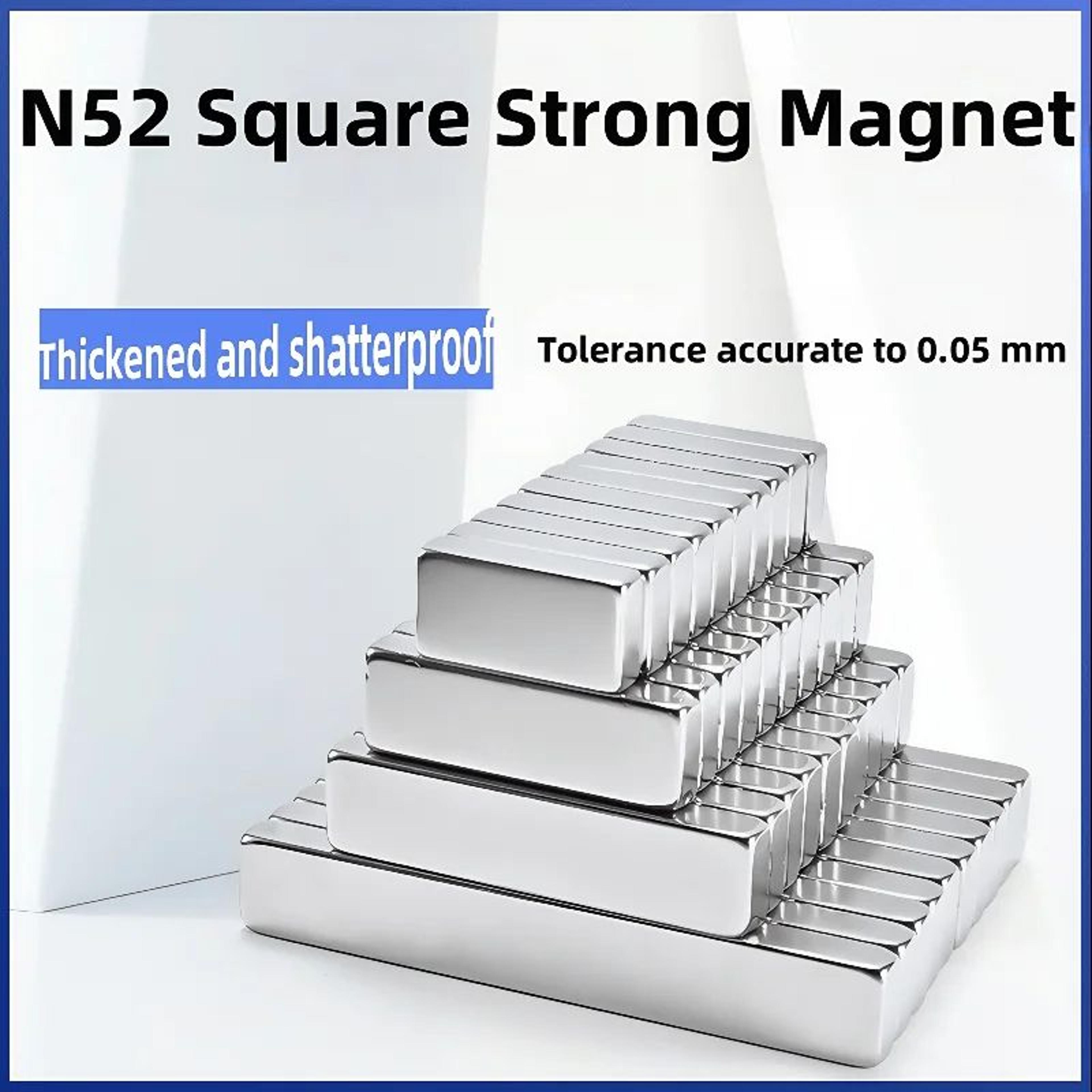 N52 Strong Square Magnets Set  10pcs Heavy Duty Fridge  Office Neodymium Magnets 3