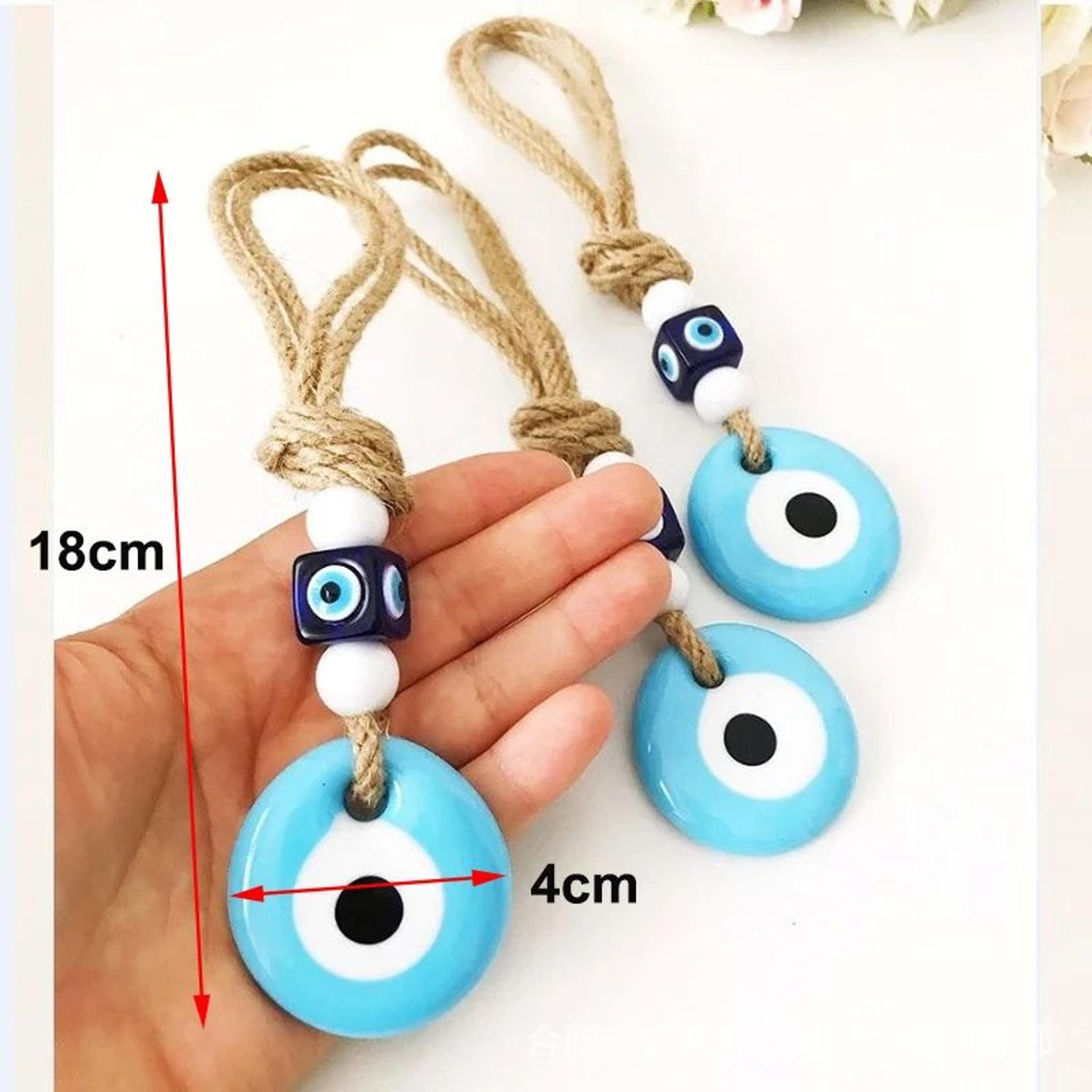 Turkish Evil Eye Macrame Wall Hanging  Nazar Protection Charm Rearview Mirror  Home Decor 12