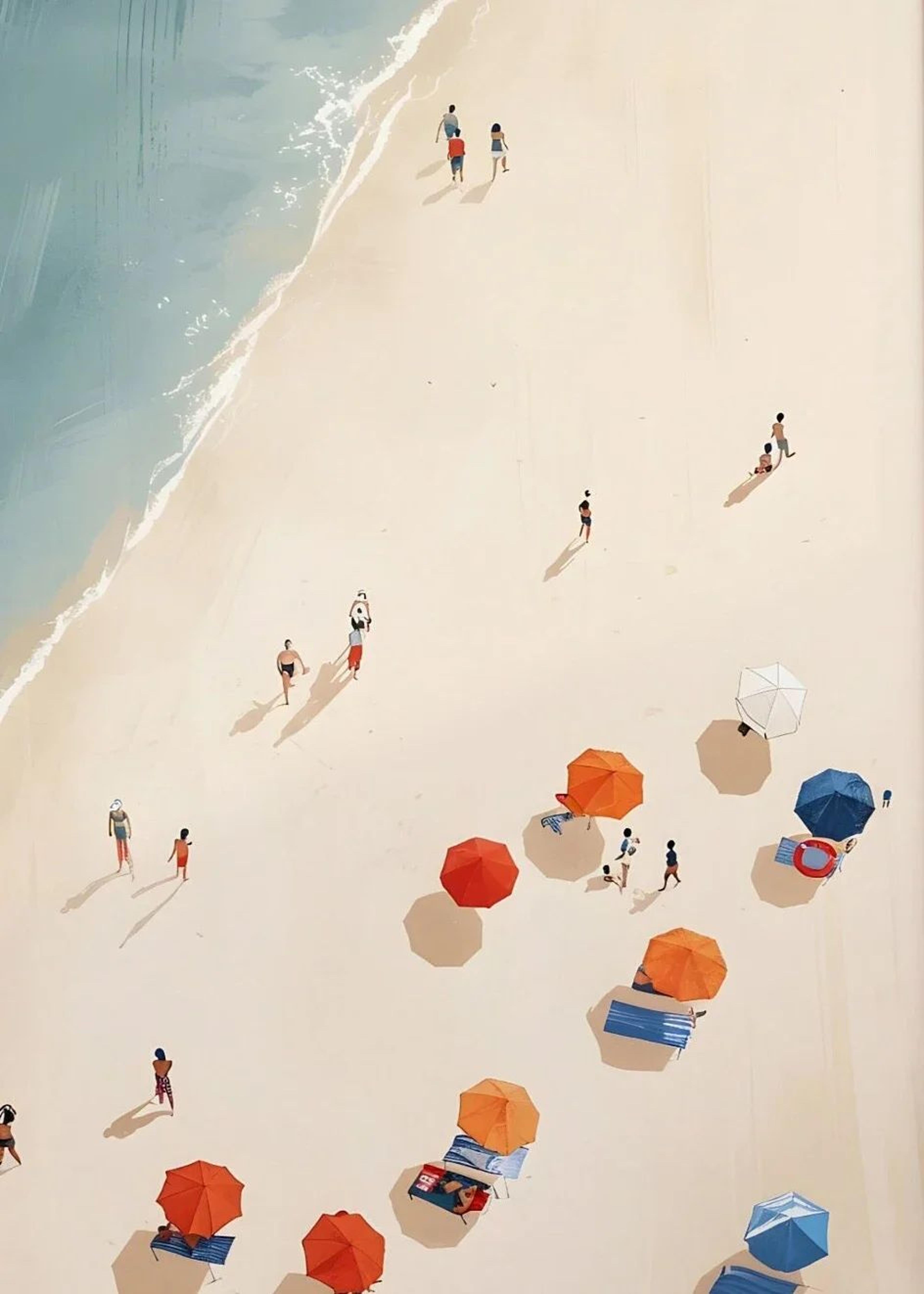 Summer Pool Girl Canvas Wall Art  Beach Ocean Nordic Living Room Decor 5