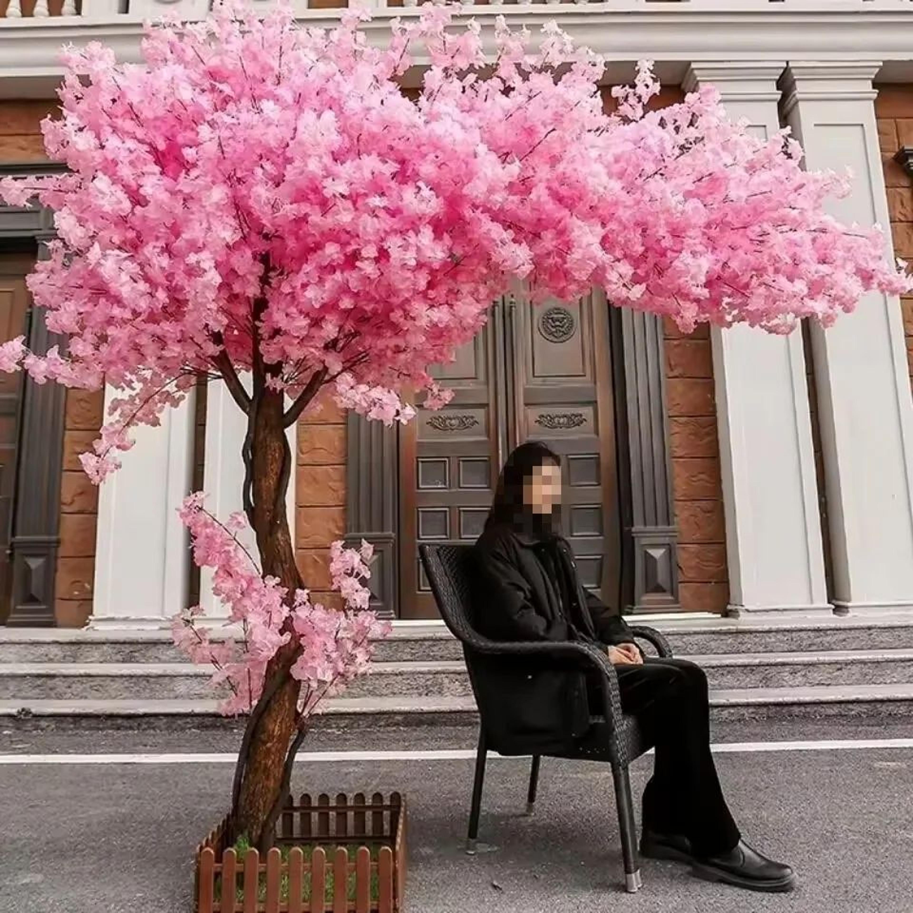 Artificial Blossom Tree Decor  Realistic Peach Cherry  Maple Silk Tree For Wedding Event  Home Deco 7