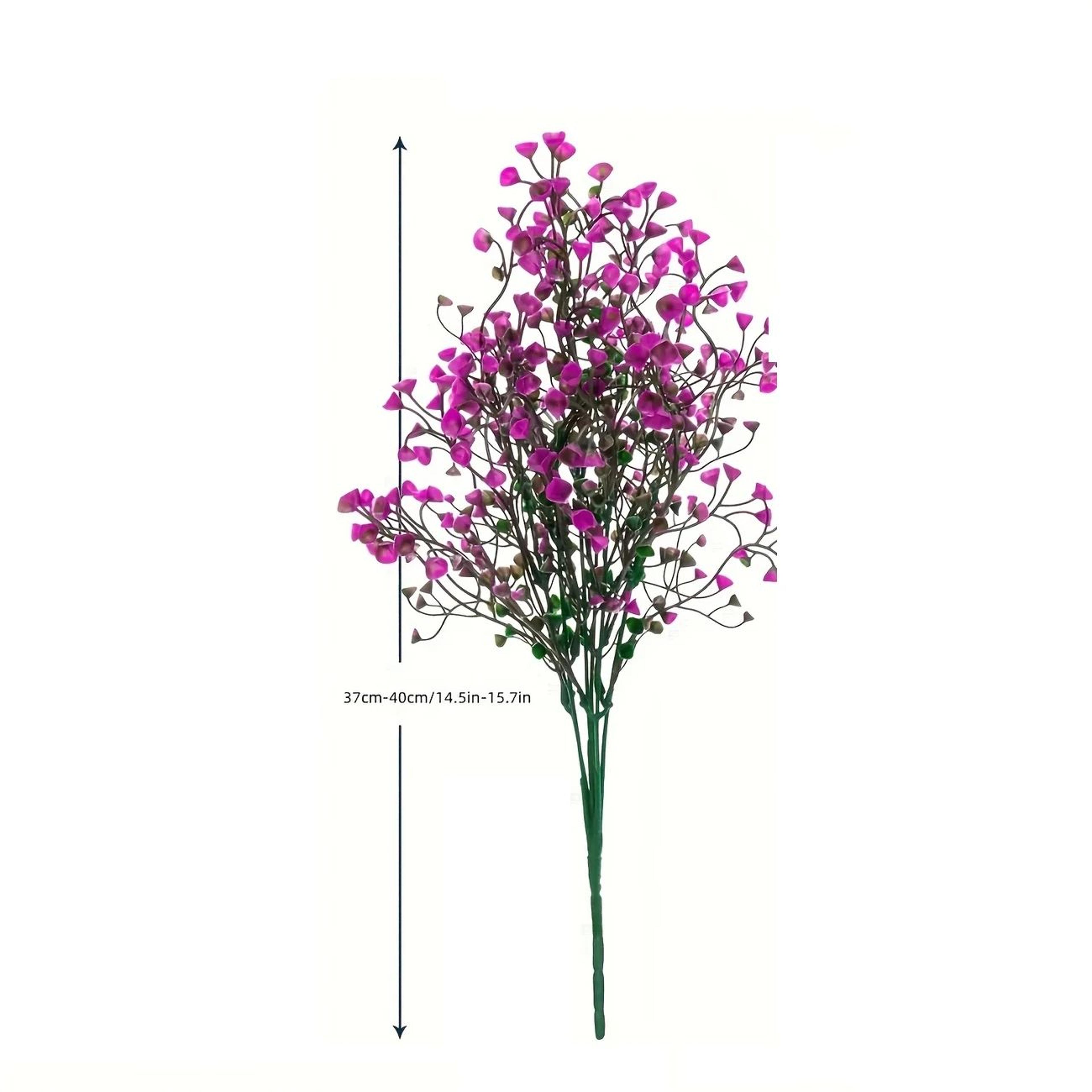 12 Bundles UVResistant Artificial Outdoor Flowers  Realistic Plastic Shrubs For Garden Patio  Windo 5