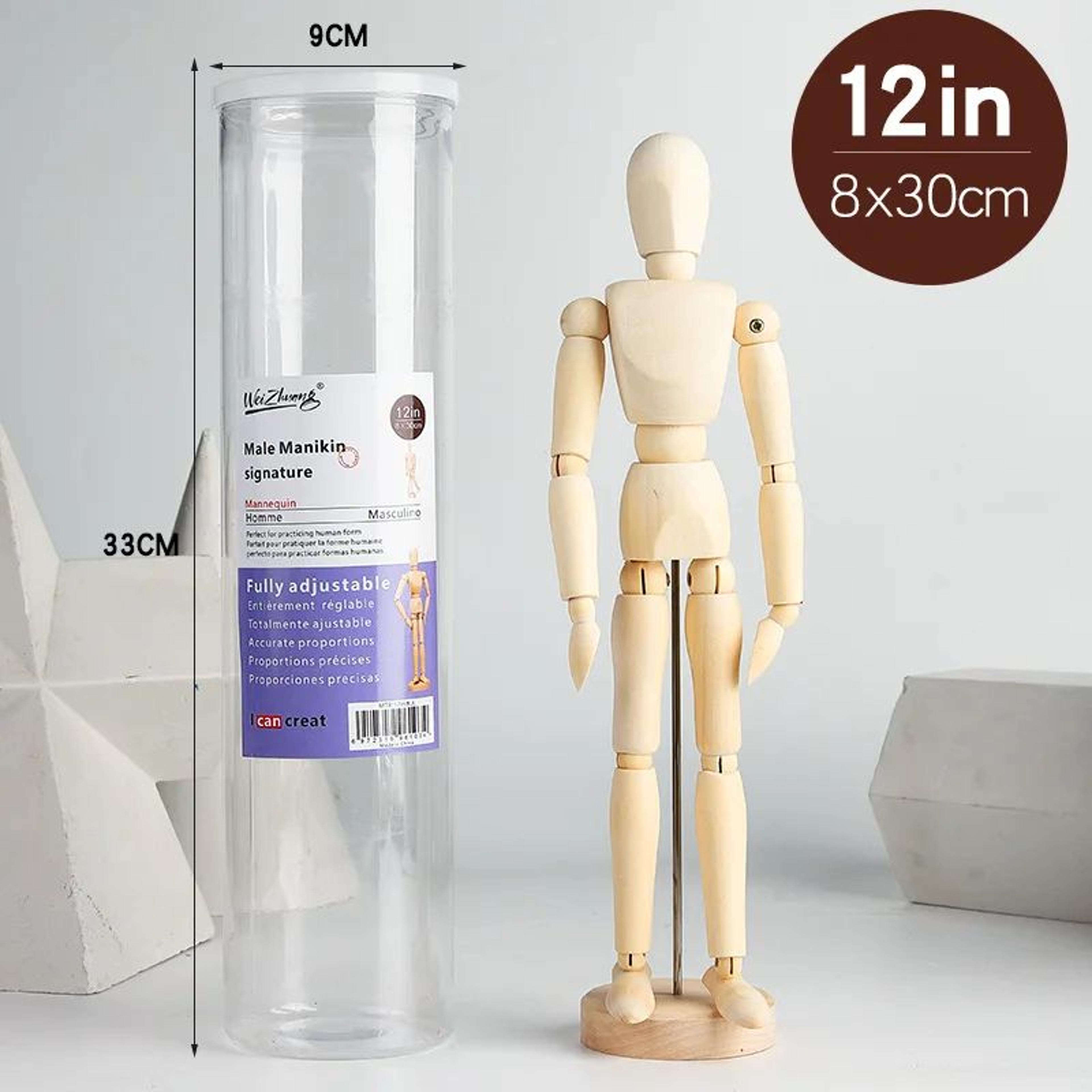Wooden Artist Mannequin With Gift Box  Adjustable Drawing Figure Model With Movable Limbs For Art   9
