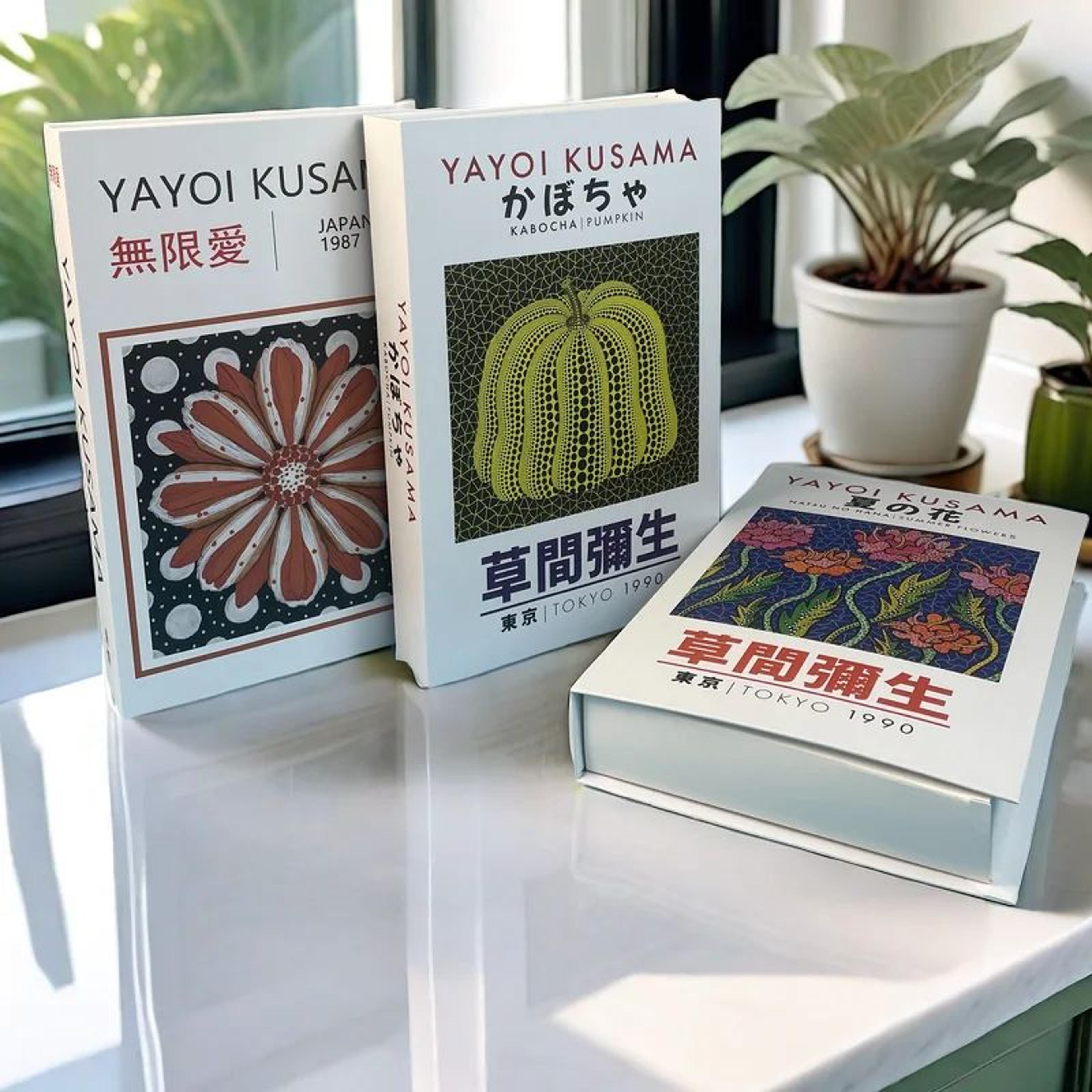 Van Gogh  Monet Decorative Book Box  Hidden Storage Faux Books With Sunflower  Water Lily Art 3