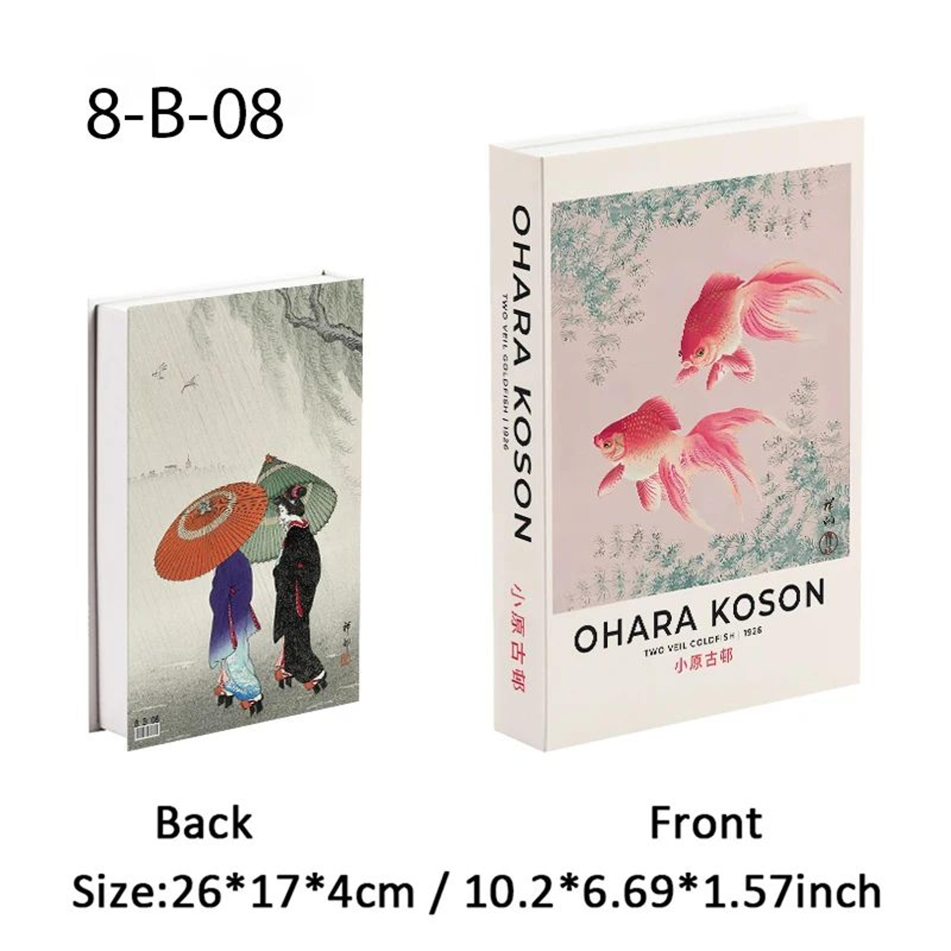 Van Gogh  Monet Decorative Book Box  Hidden Storage Faux Books With Sunflower  Water Lily Art 25