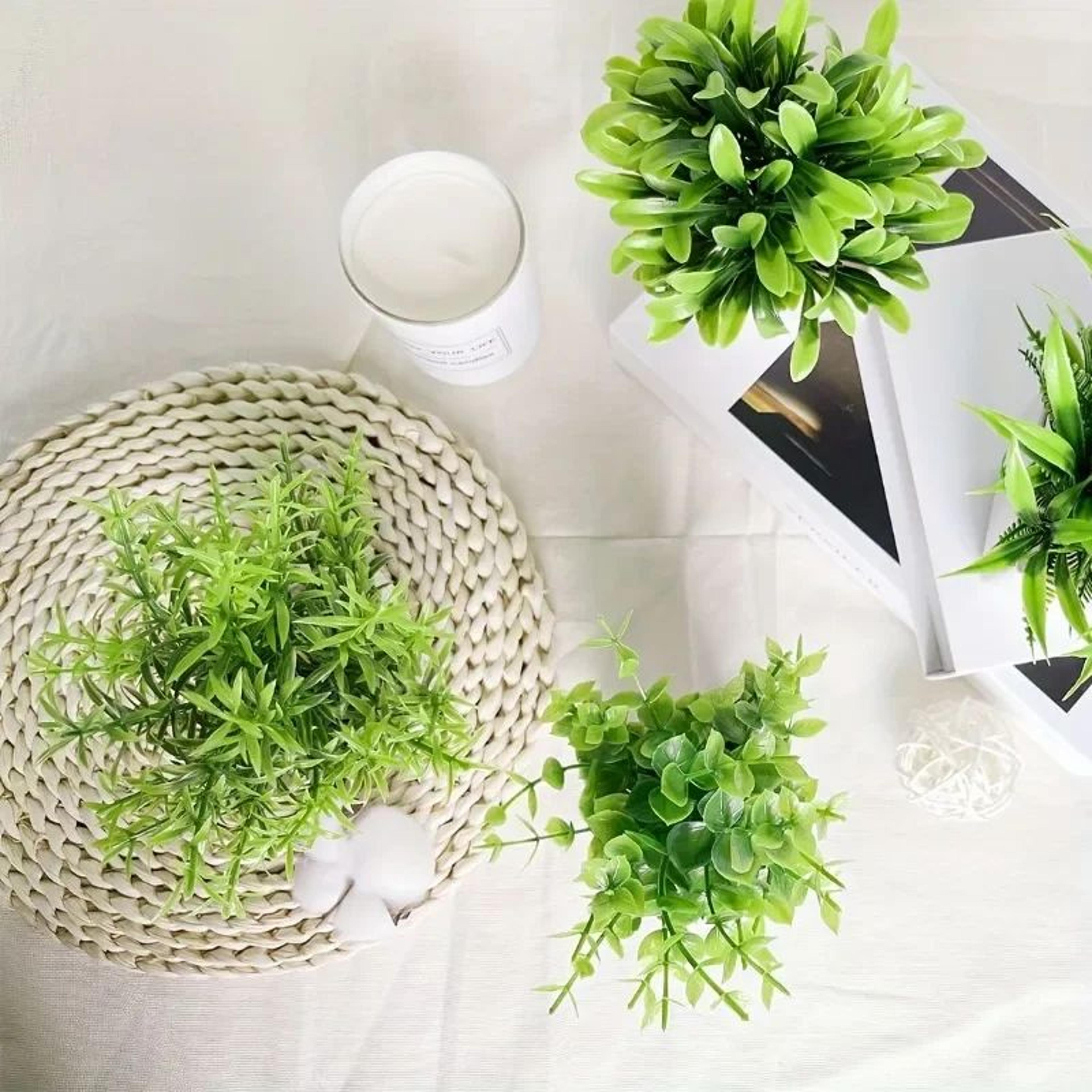 Artificial Potted Plant Bonsai  Realistic Faux Green Plant For Indoor  Outdoor Home Decor 3
