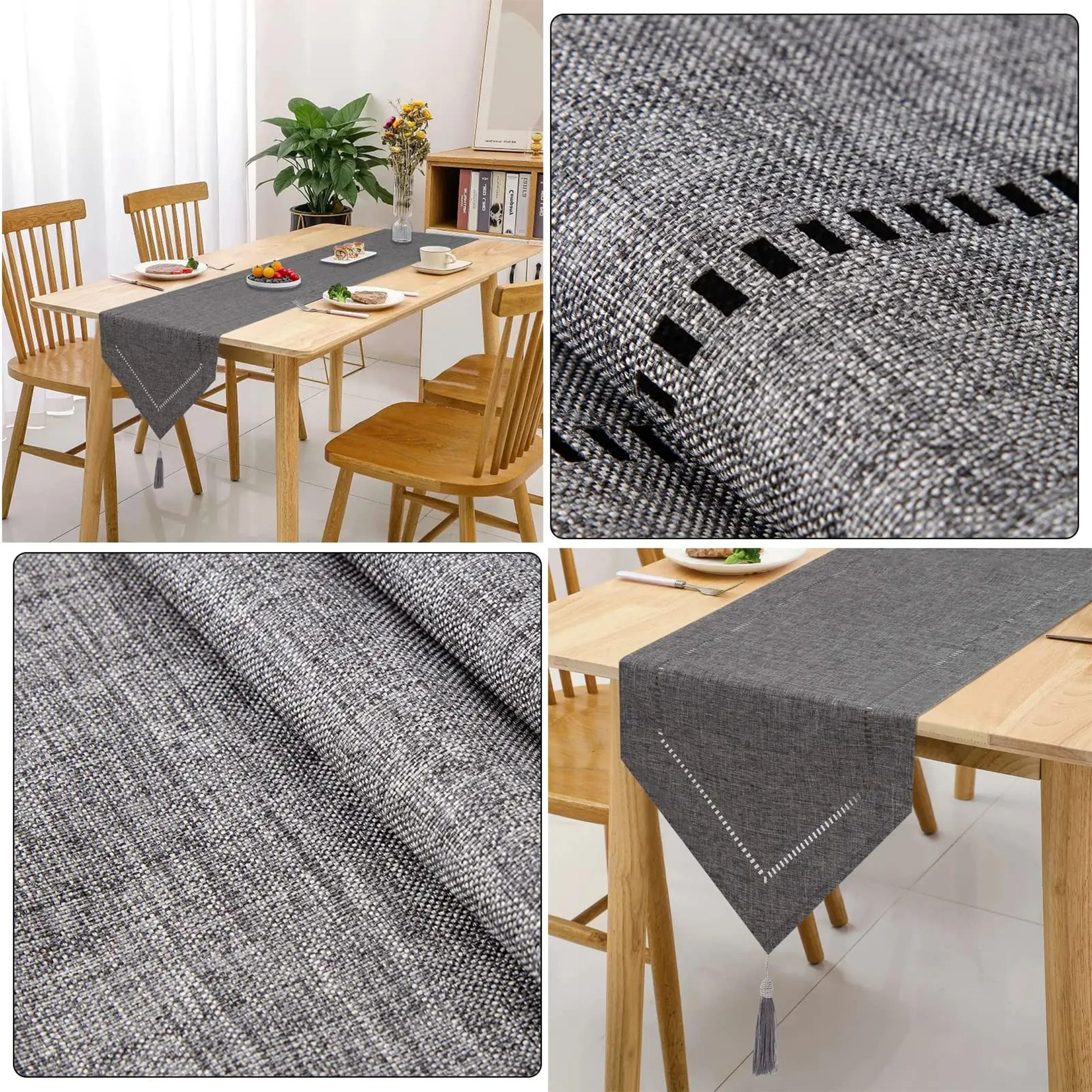 Modern Solid Color Linen Table Runner  Minimalist Dining Table Decor For Home  Restaurant 4
