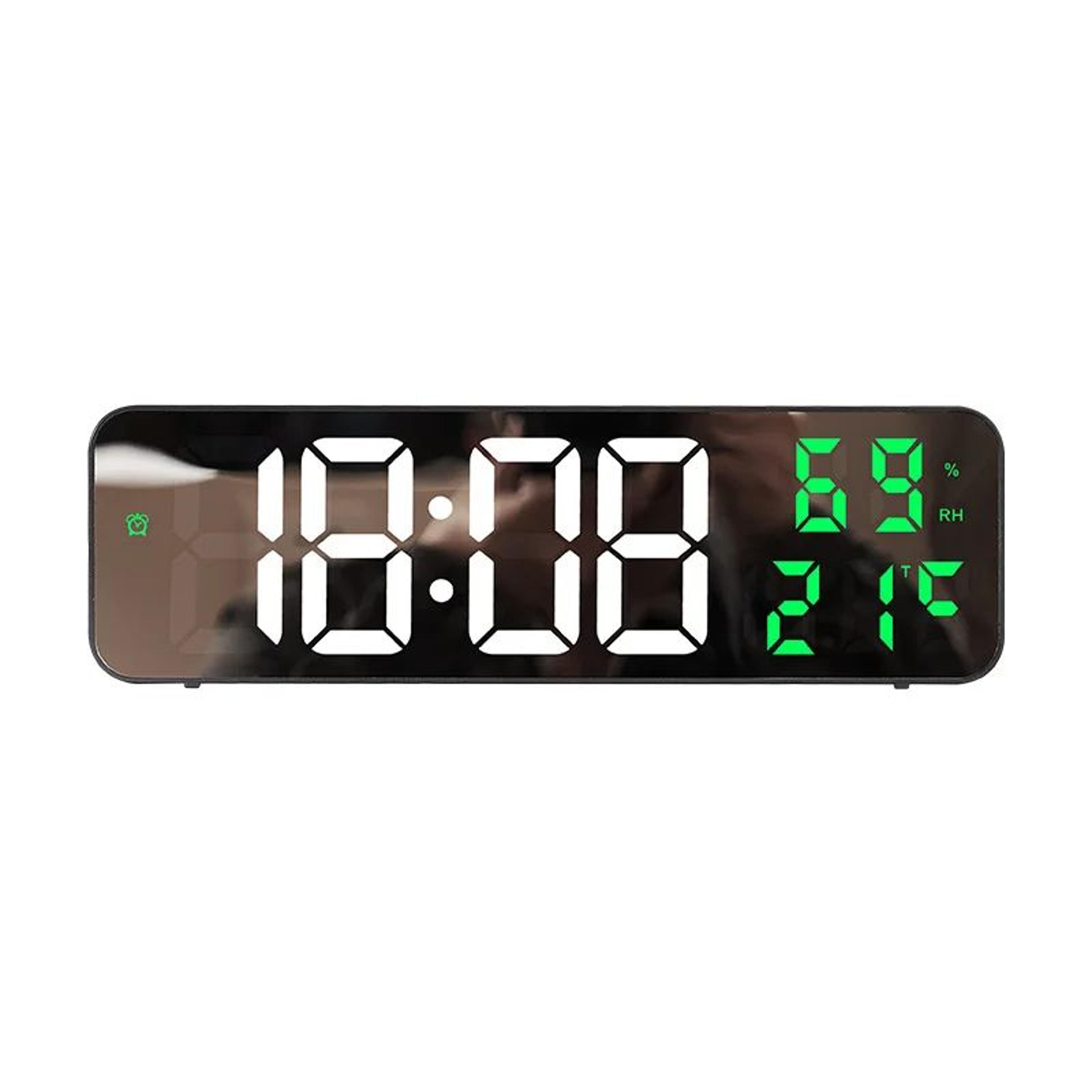 9Inch USB Digital Wall Clock  Large LED Display With Temperature Humidity  Alarm Function 7