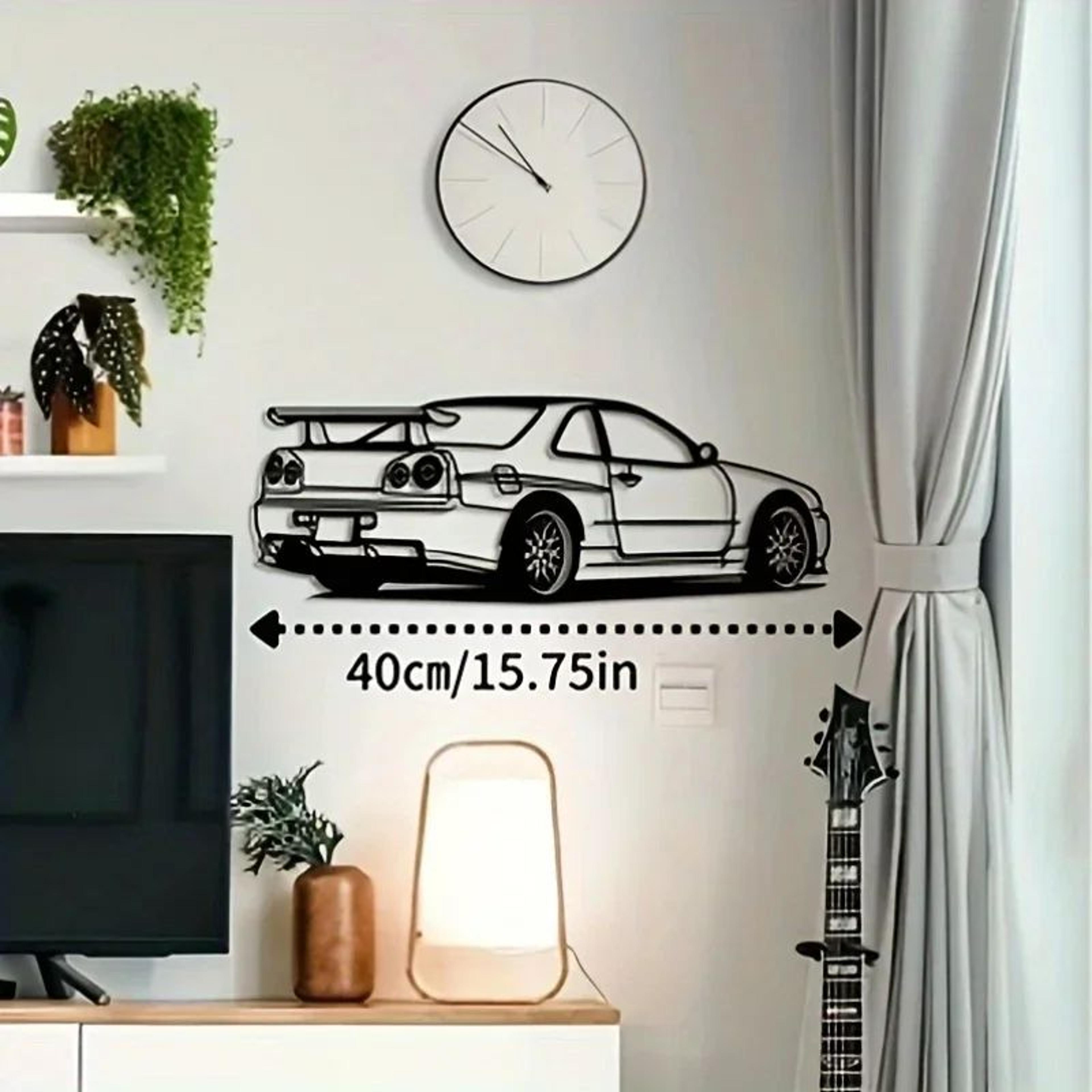 R Model Car Metal Wall Art  Modern Automotive Wall Decor For Home Office  Kids Room 5