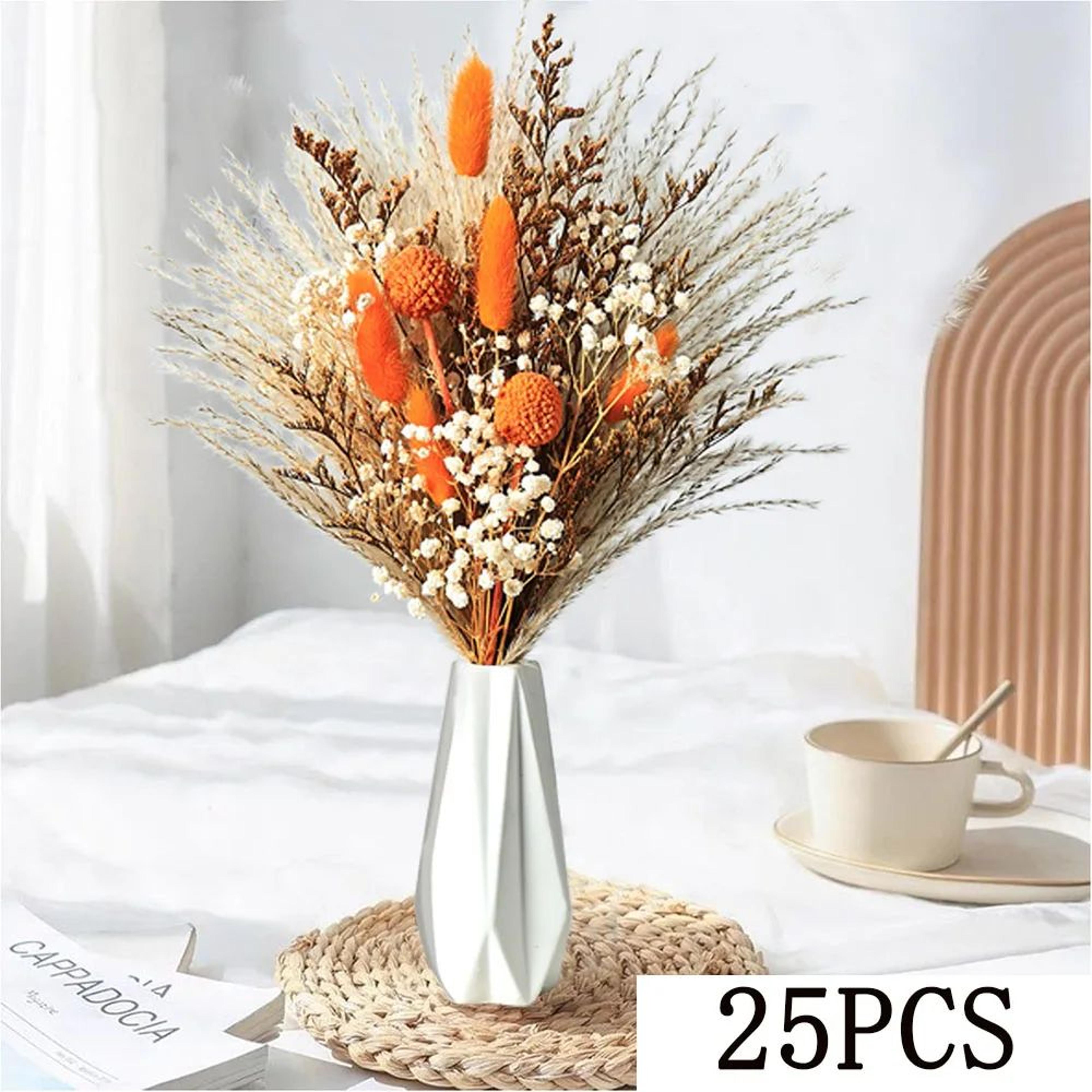 Boho Dried Flower Bouquet  Helichrysum  Eucalyptus Pampas Arrangement For Wedding  Home Decor 7