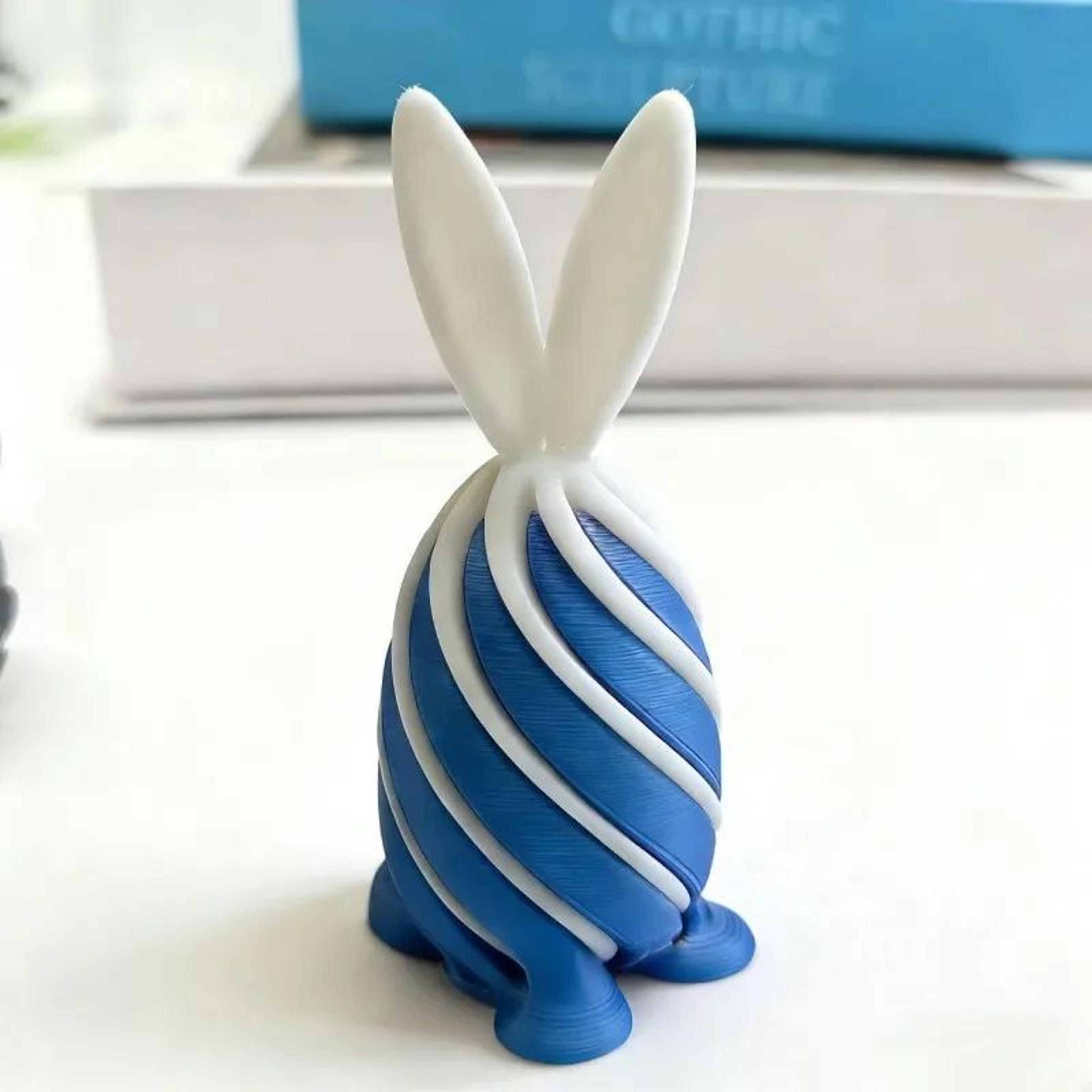3D Printed Rotating Spiral Cone Toy  AntiStress Impossible Pyramid Fidget With Bunny Design 25