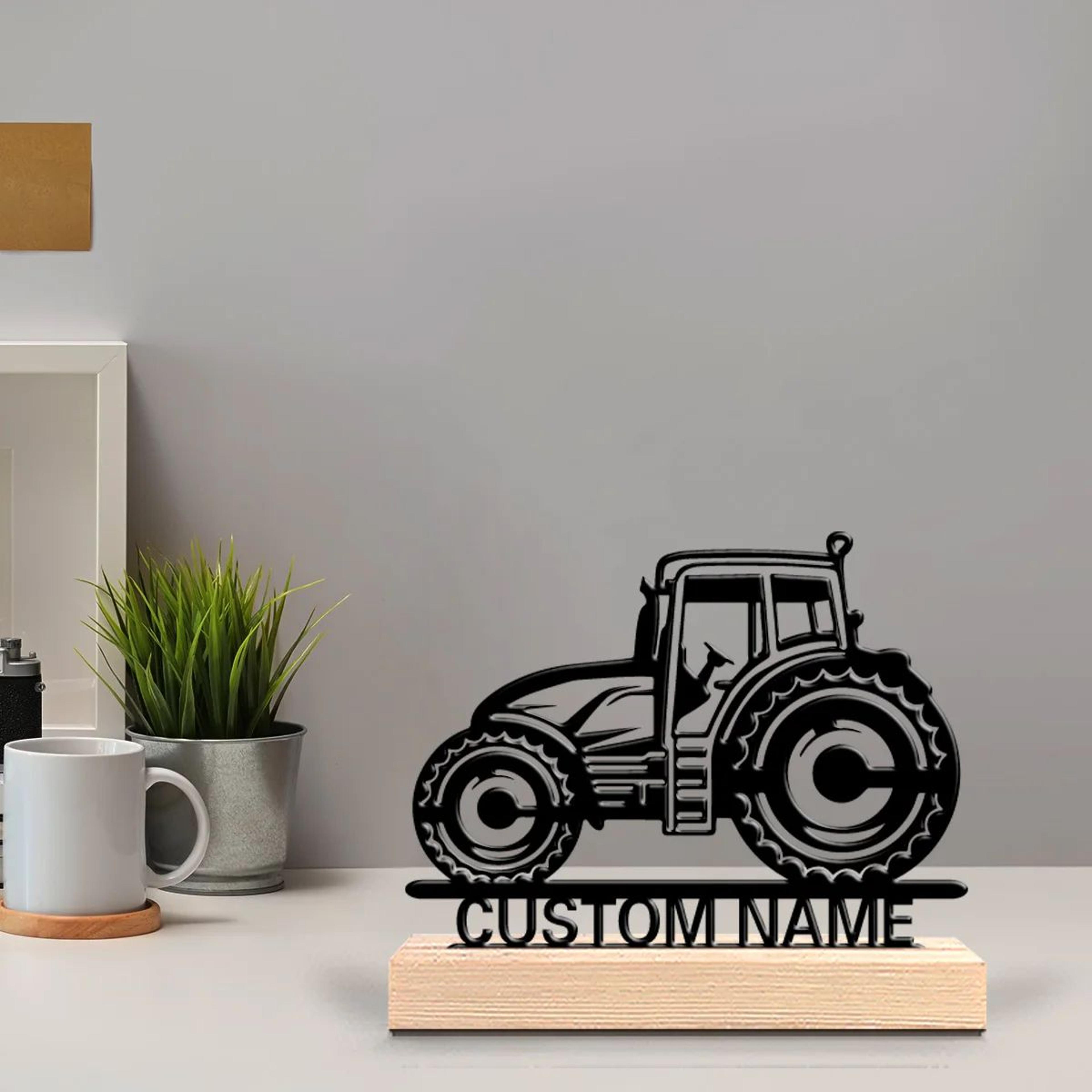 personalized suv metal sculpture – custom car silhouette decor with wooden base for modern farmhouse style