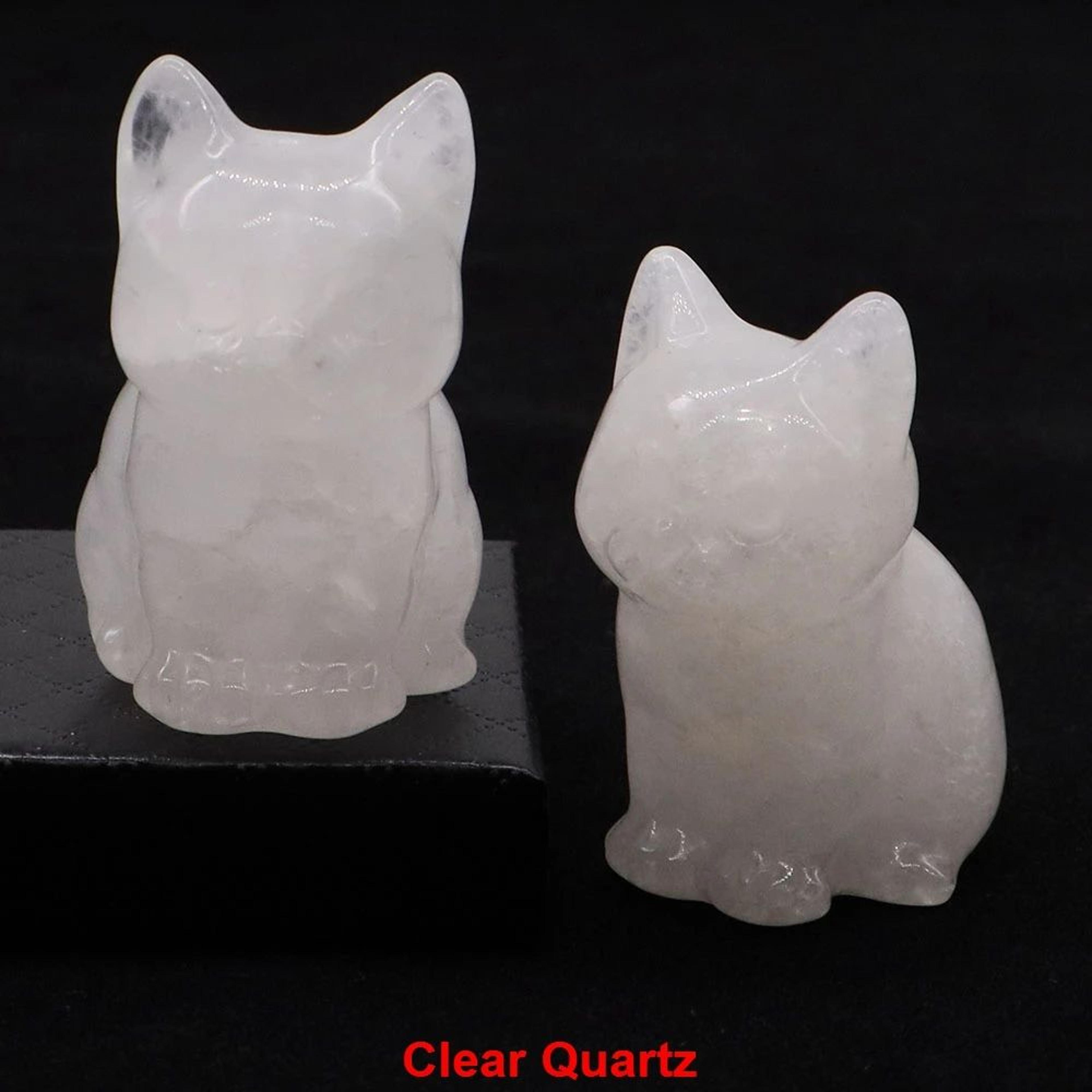 Amethyst Crystal Cat Figurine  HandCarved Healing Stone Statue For Meditation  Home Decor 6