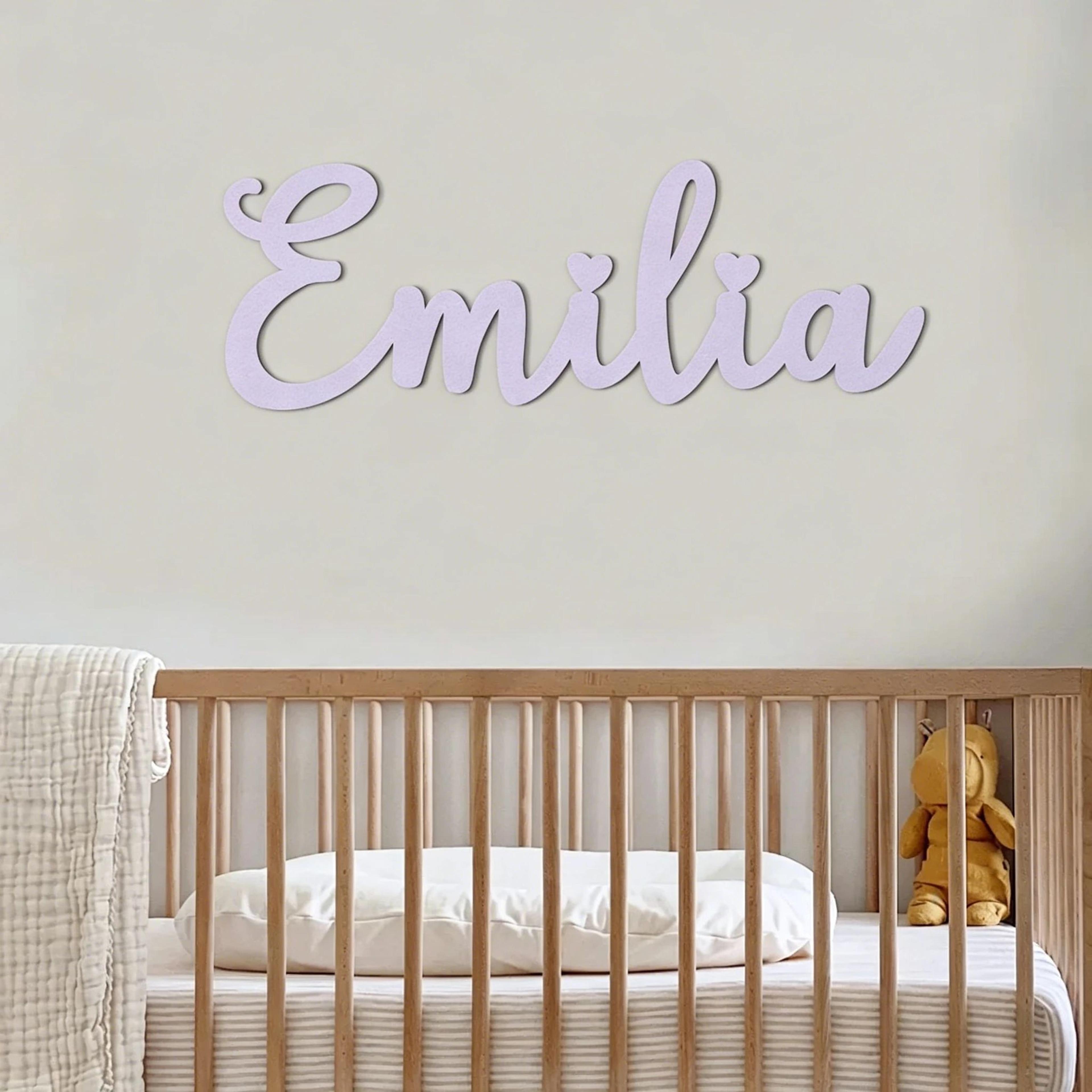 Personalized Wooden Name Sign  Custom Nursery Wall Decor Safe Baby Room Name Display Gift 6