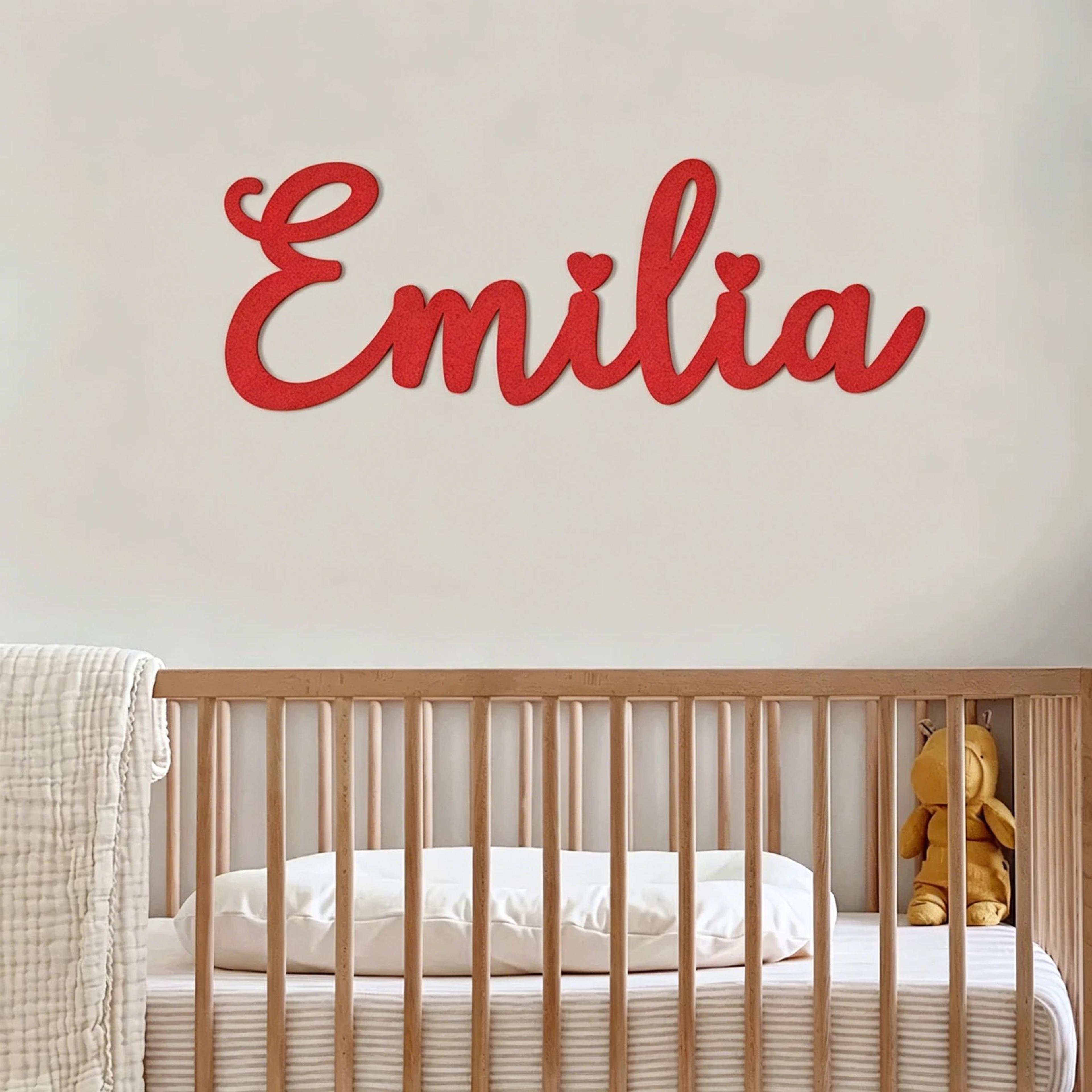 Personalized Wooden Name Sign  Custom Nursery Wall Decor Safe Baby Room Name Display Gift 8