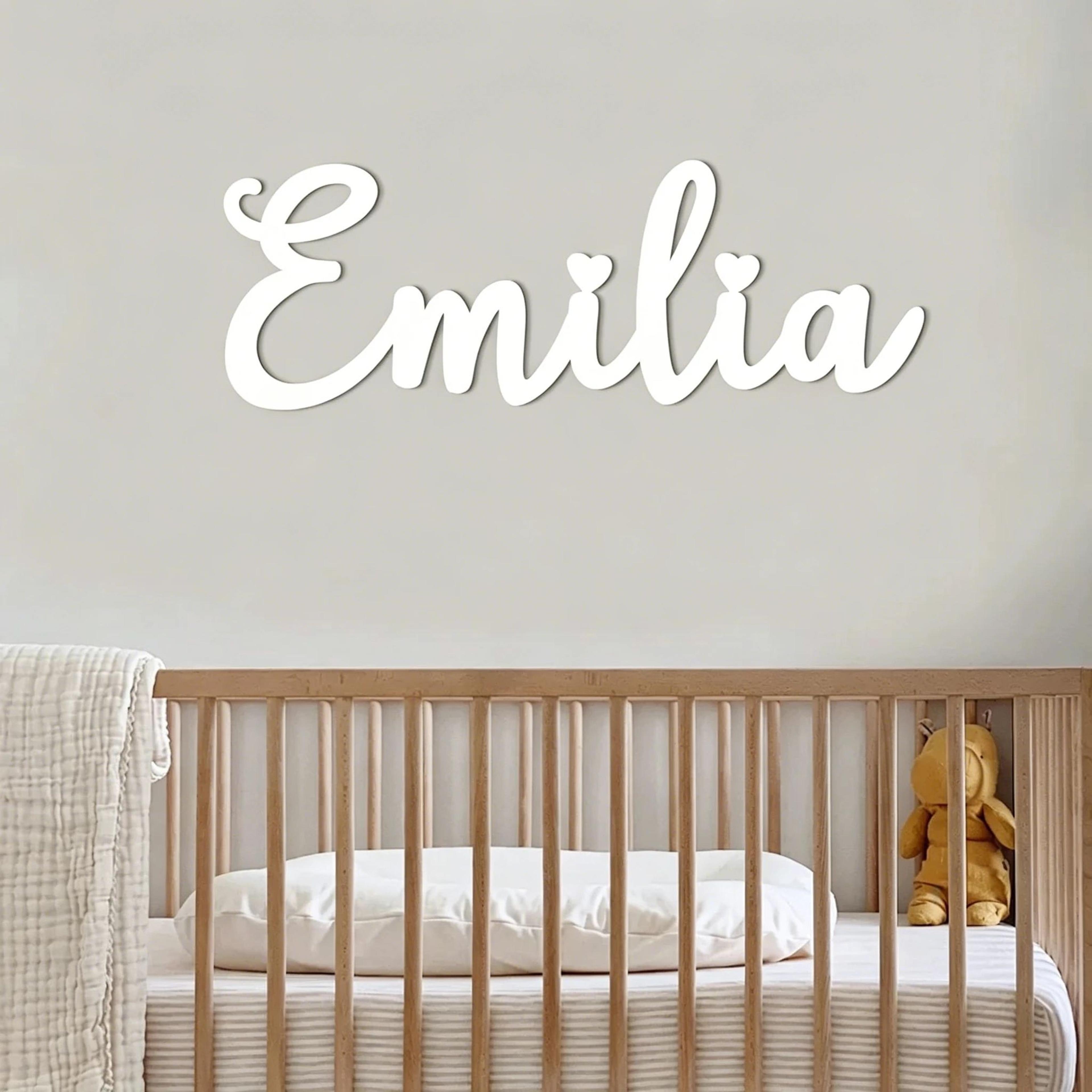Personalized Wooden Name Sign  Custom Nursery Wall Decor Safe Baby Room Name Display Gift 9