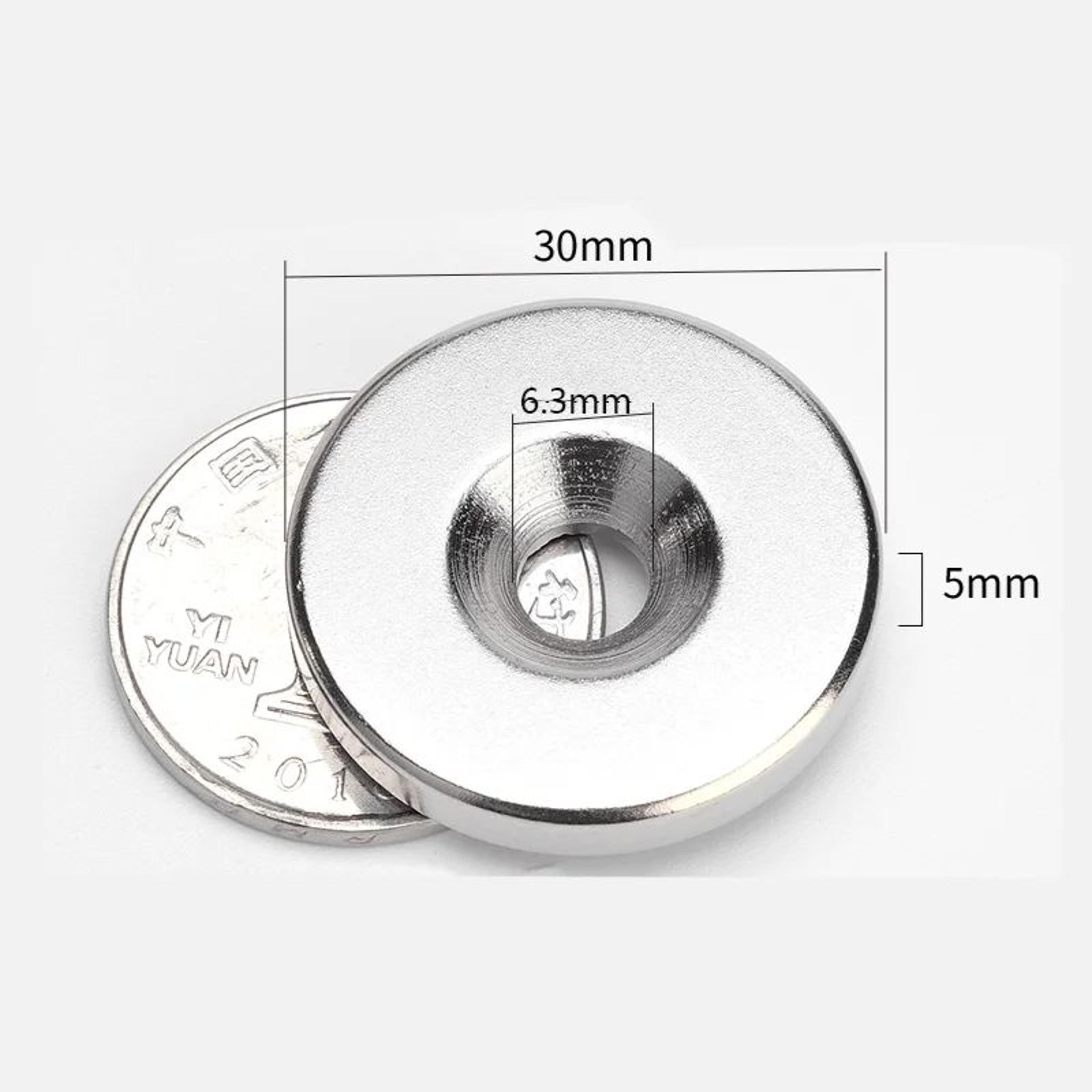 10pcs N52 HeavyDuty Countersunk Neodymium Magnets  30mm Strong Rare Earth Magnets With Screw Hole 3