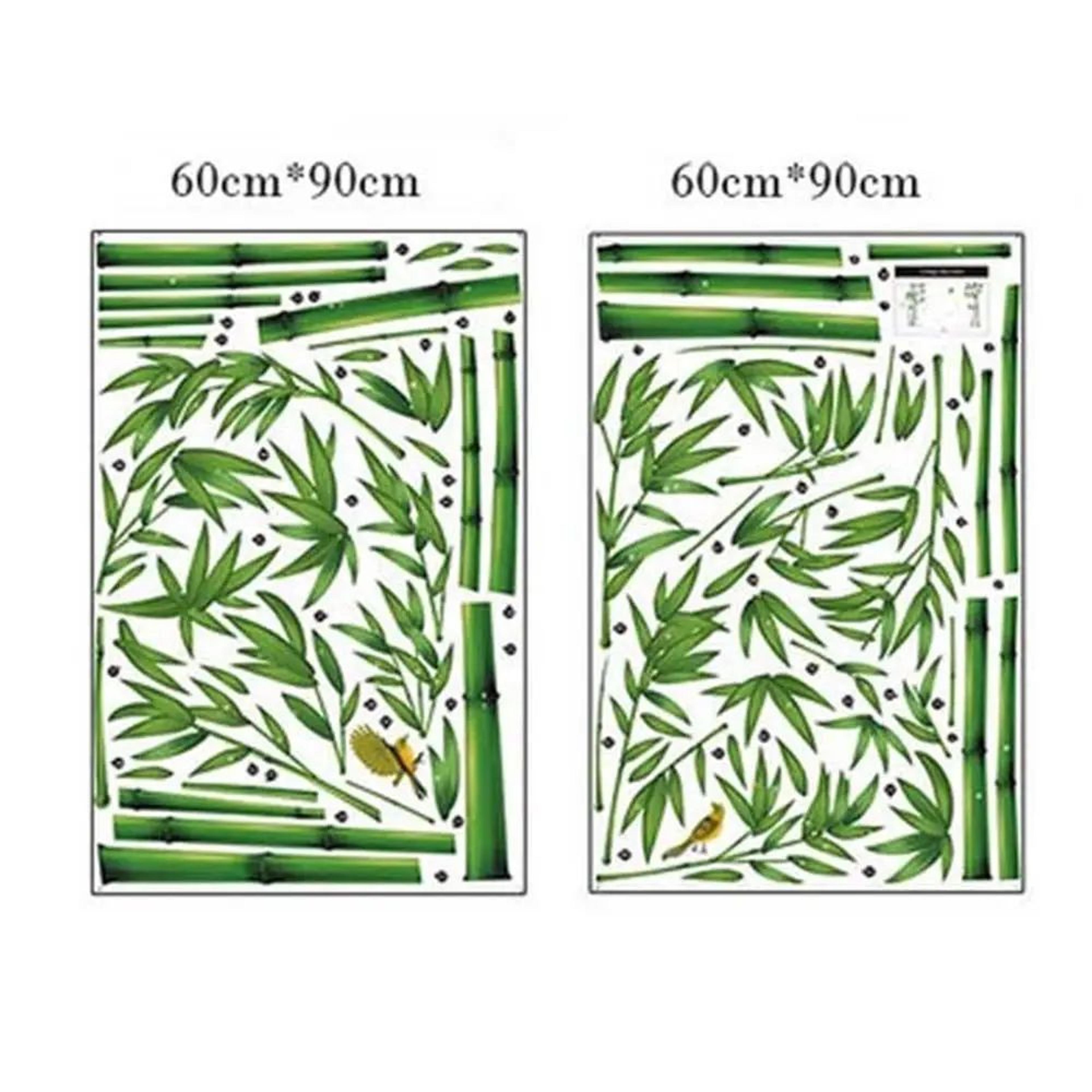 Green Bamboo Forest Wall Sticker  Removable Chinese Style 3D Depth Tree Decal For Living Room Decor 4