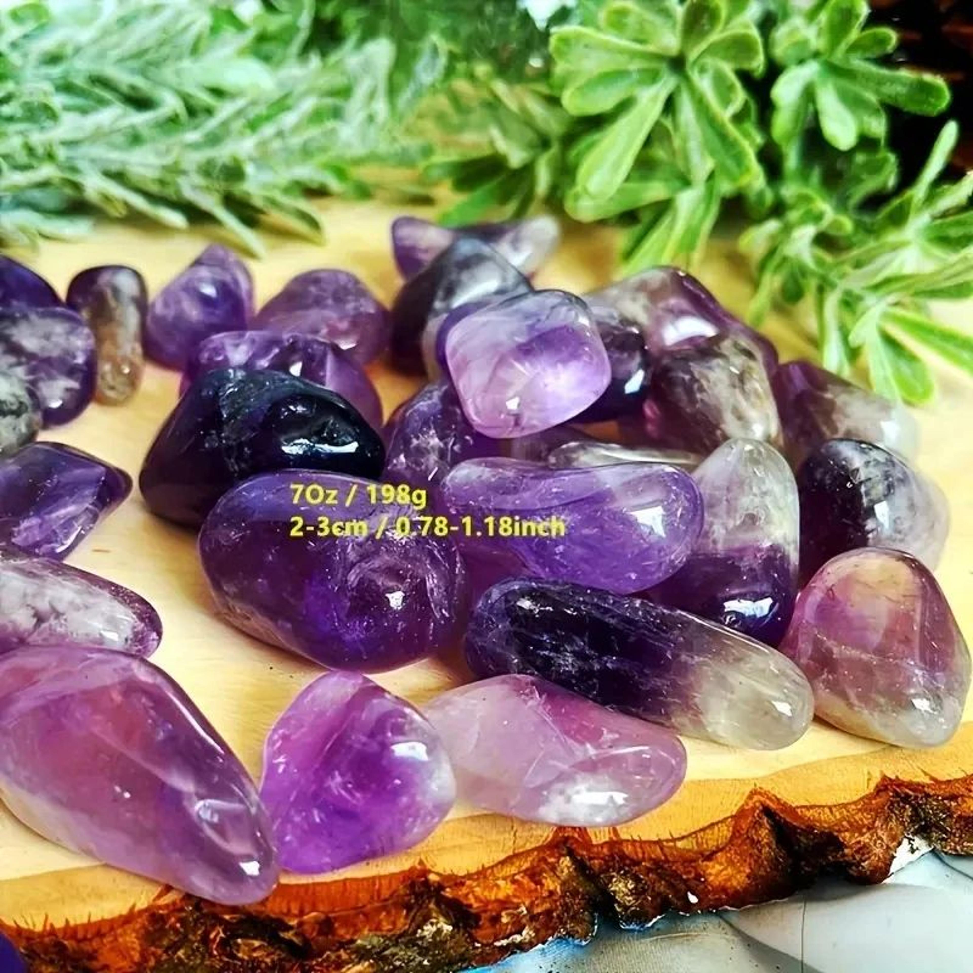 353oz Natural Amethyst Crystal Stones  Polished Healing Gemstones For Reiki Decor  Energy Balance 1