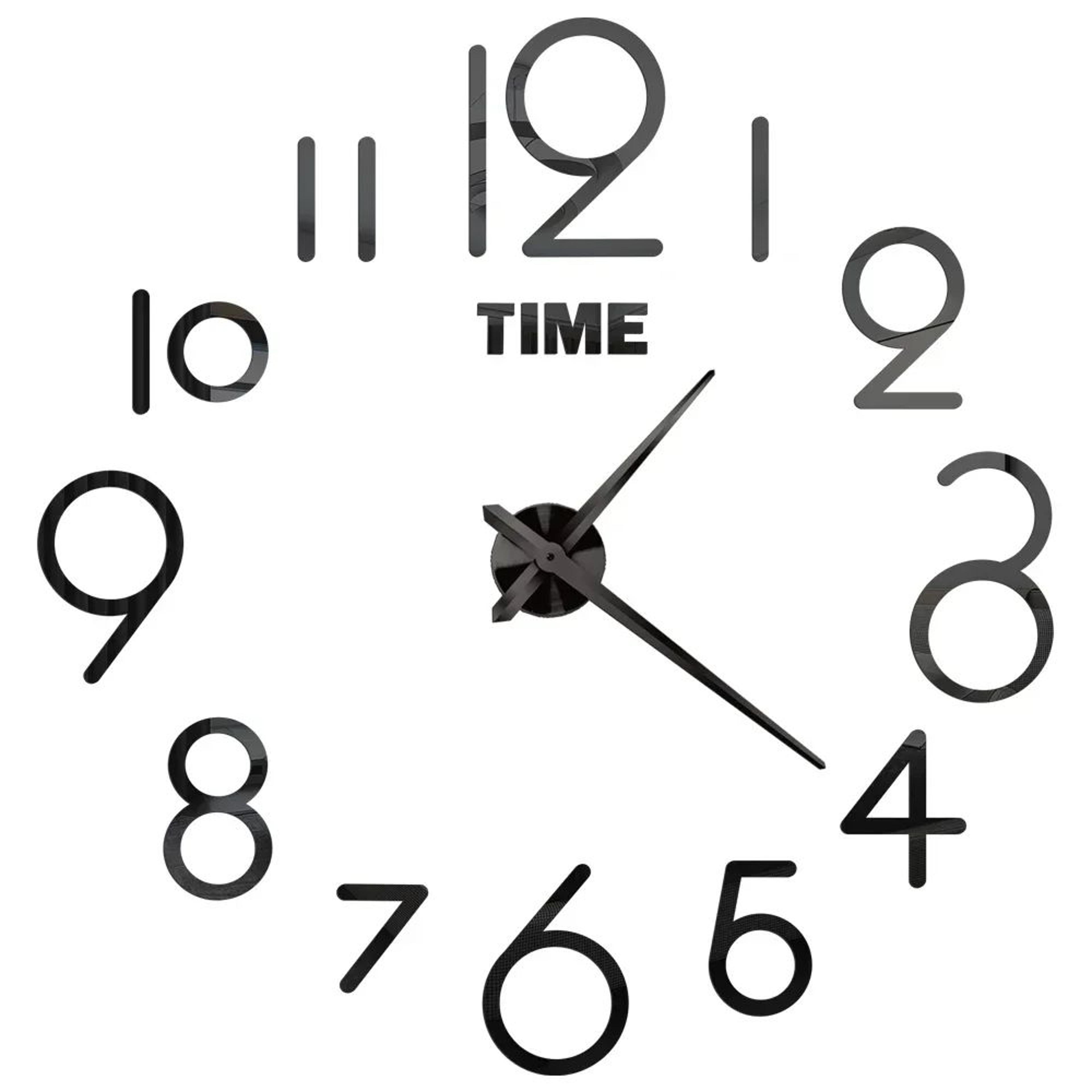 Large 3D DIY Wall Clock  Luminous Silent Modern Wall Sticker Clock For Living Room Decor 14