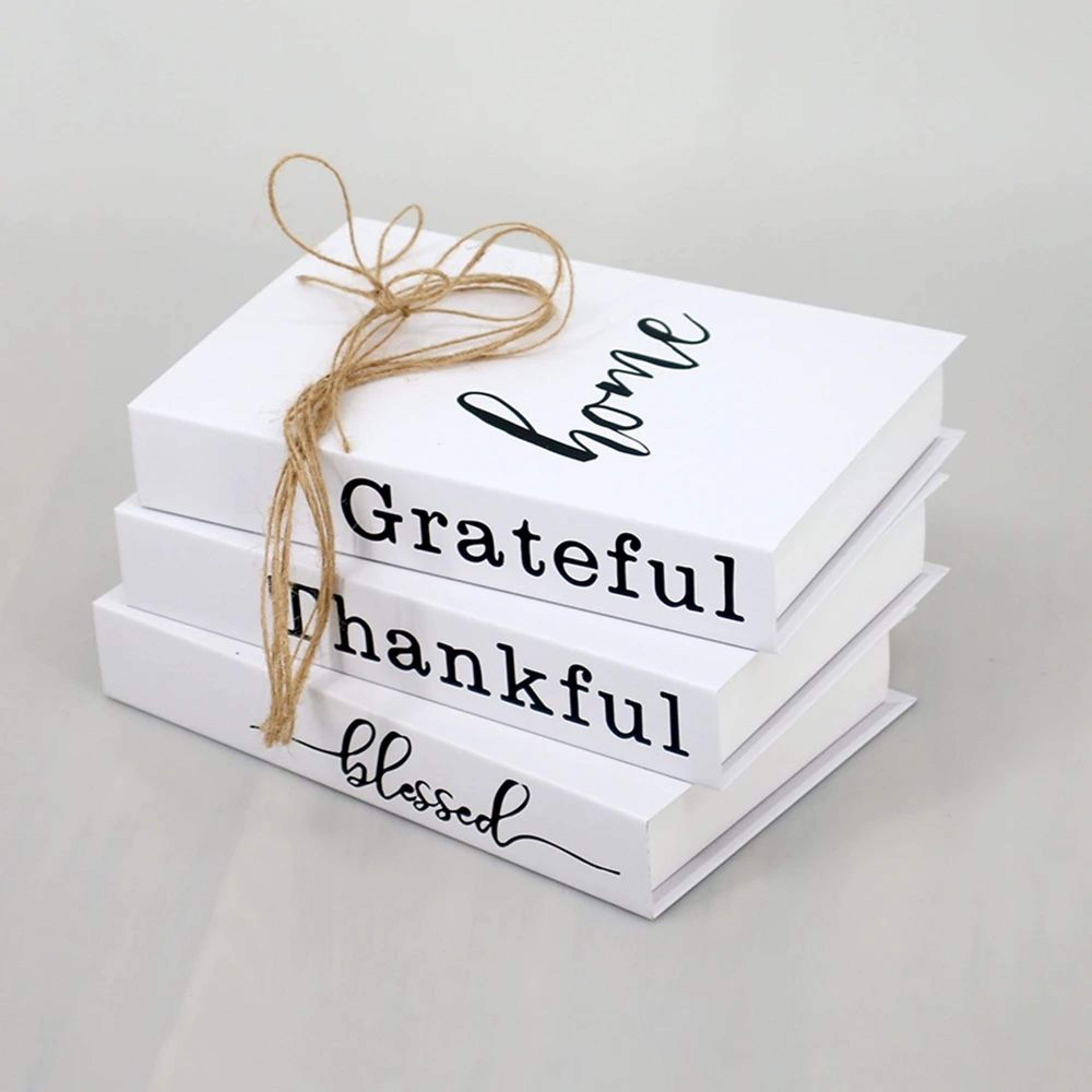Modern Decorative Fake Books Set  3pcs White Simulation Books For Home  Living Room Decor 9