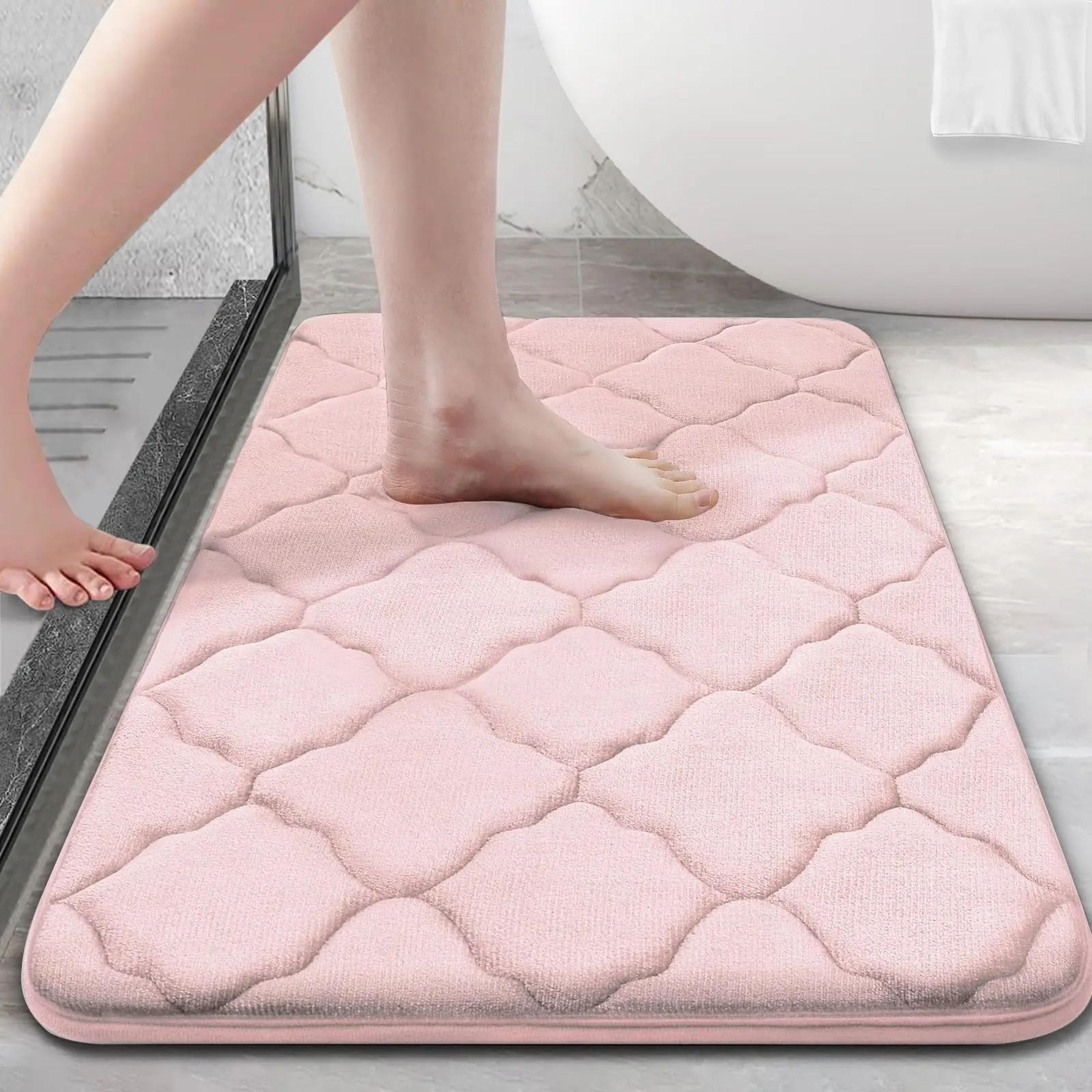 homaxy memory foam bath mat – non-slip absorbent bathroom rug with soft thick cushion