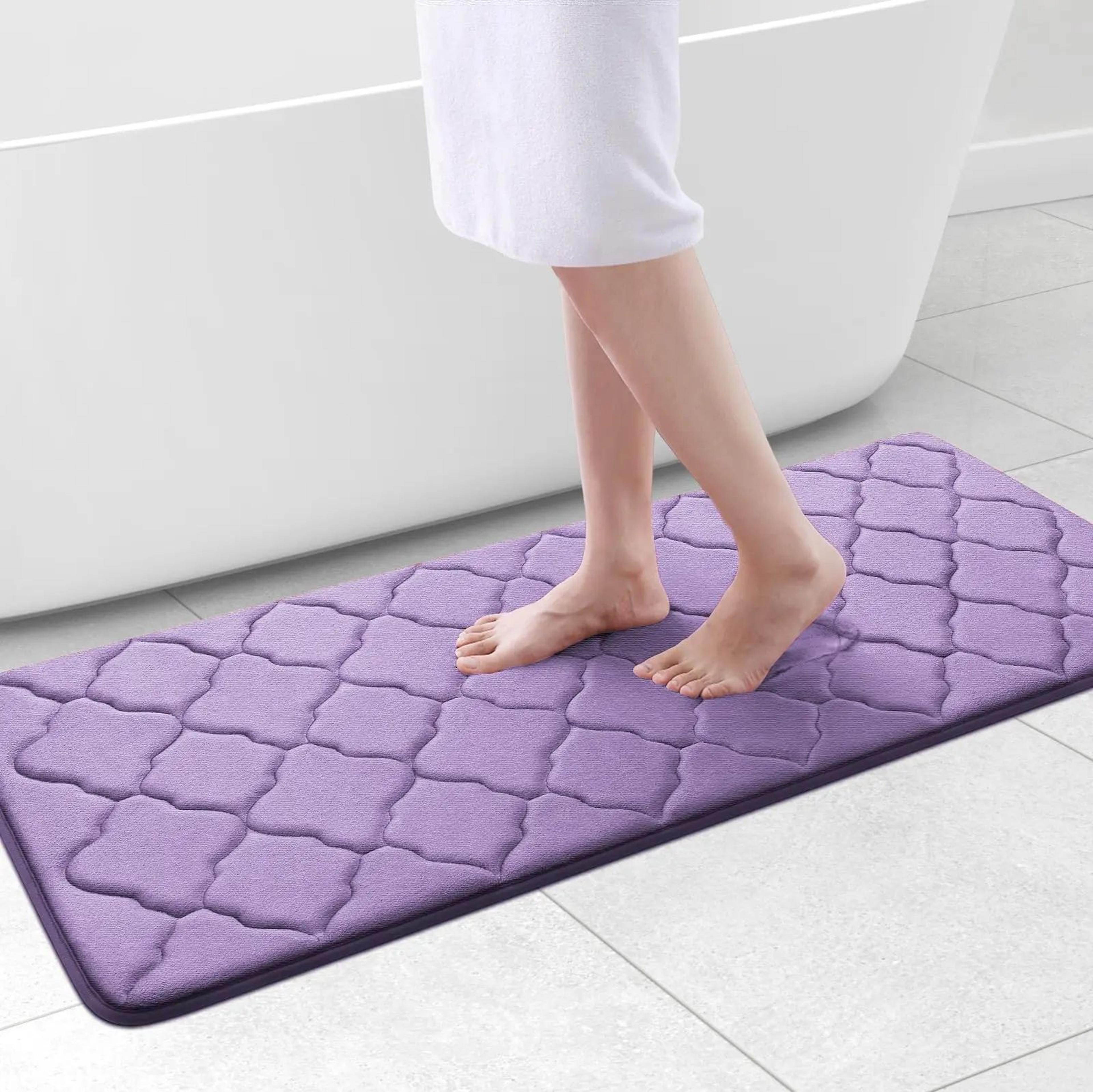 Homaxy Memory Foam Bath Mat  NonSlip Absorbent Bathroom Rug With Soft Thick Cushion 11