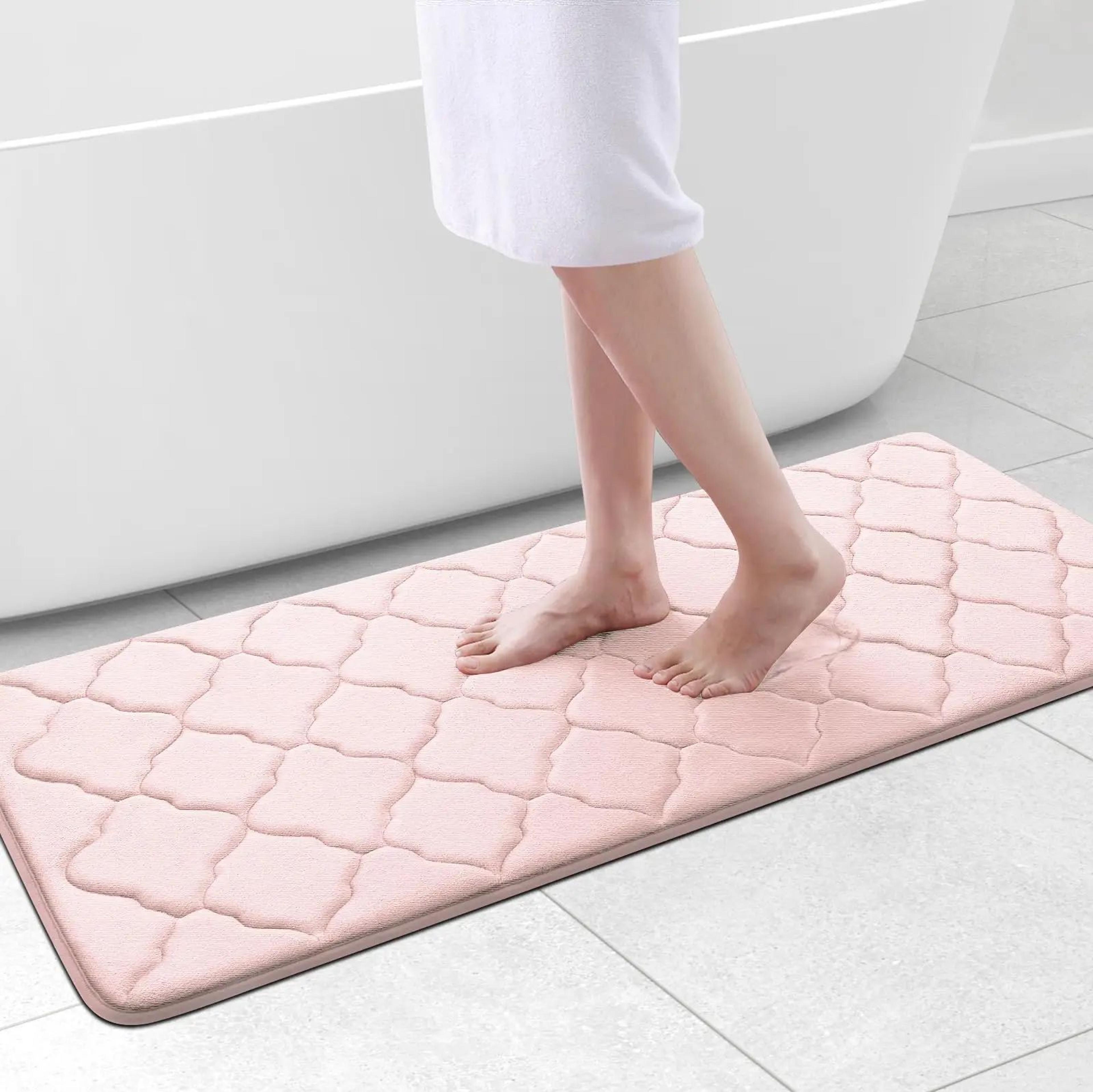 Homaxy Memory Foam Bath Mat  NonSlip Absorbent Bathroom Rug With Soft Thick Cushion 14