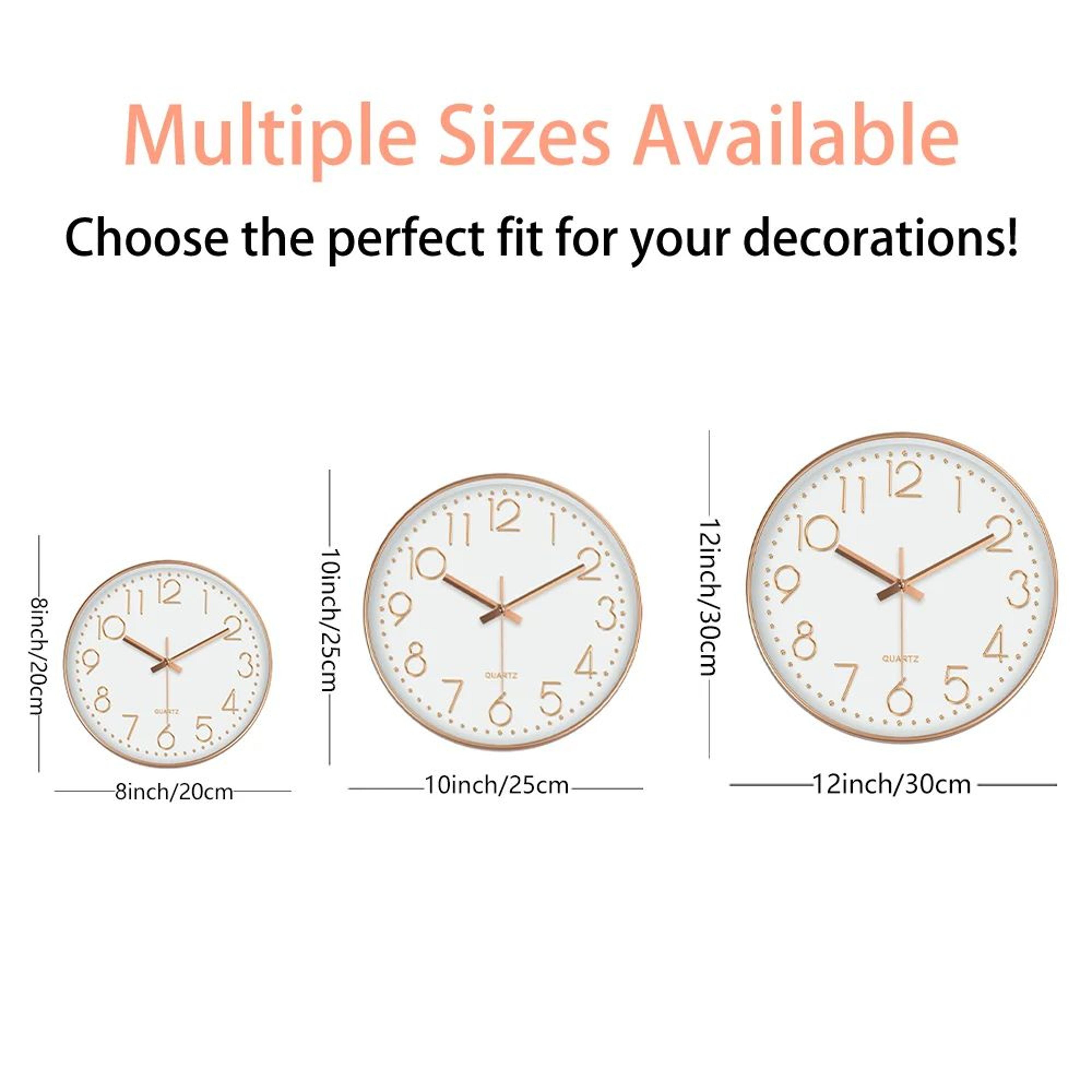 Minimalist Silent Quartz Wall Clock  Modern Square Digital Style Clock For Home  Office 5