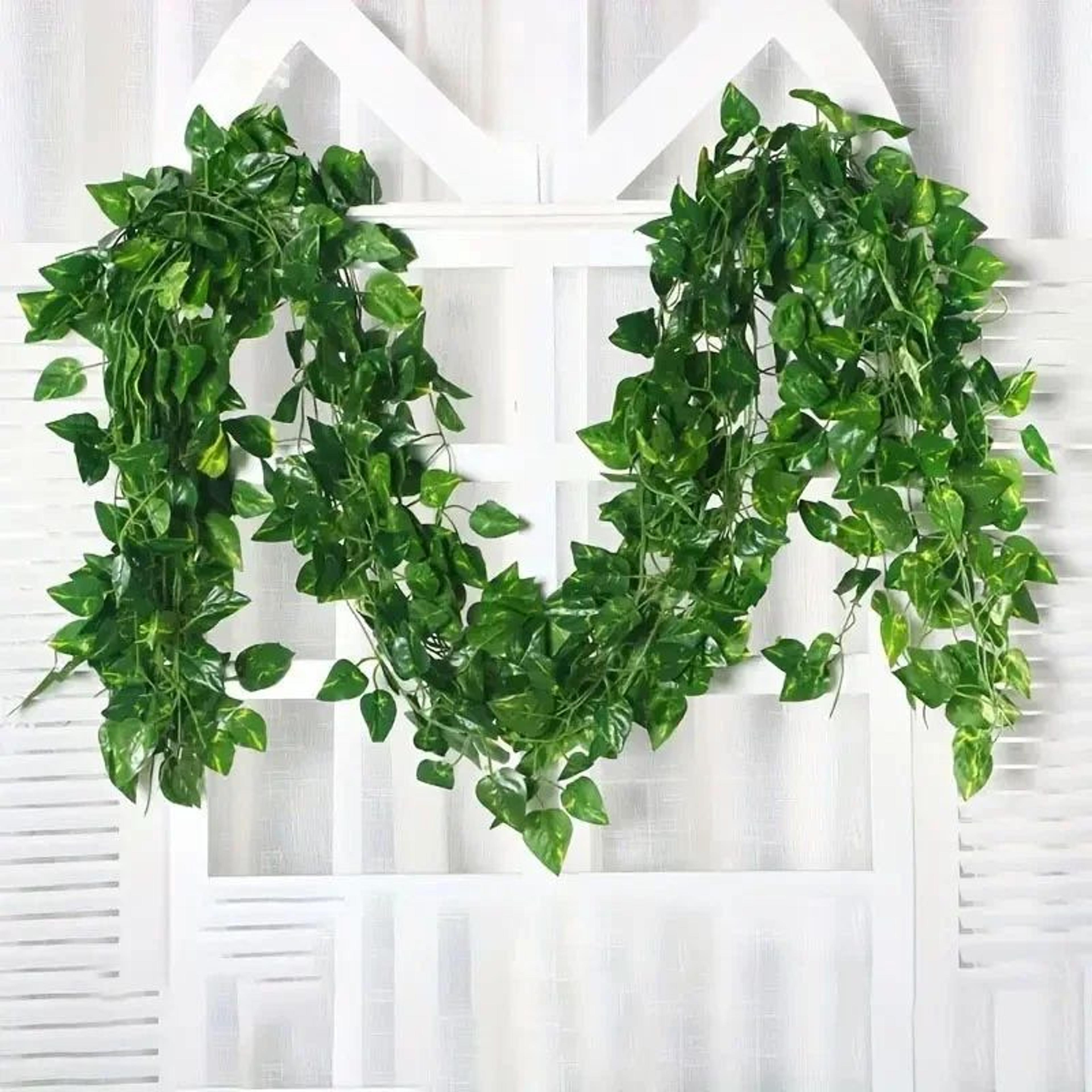 30pcs Artificial Ivy Leaf Hanging Vines  Faux Greenery Garland For Home Wedding  Wall Decor 8