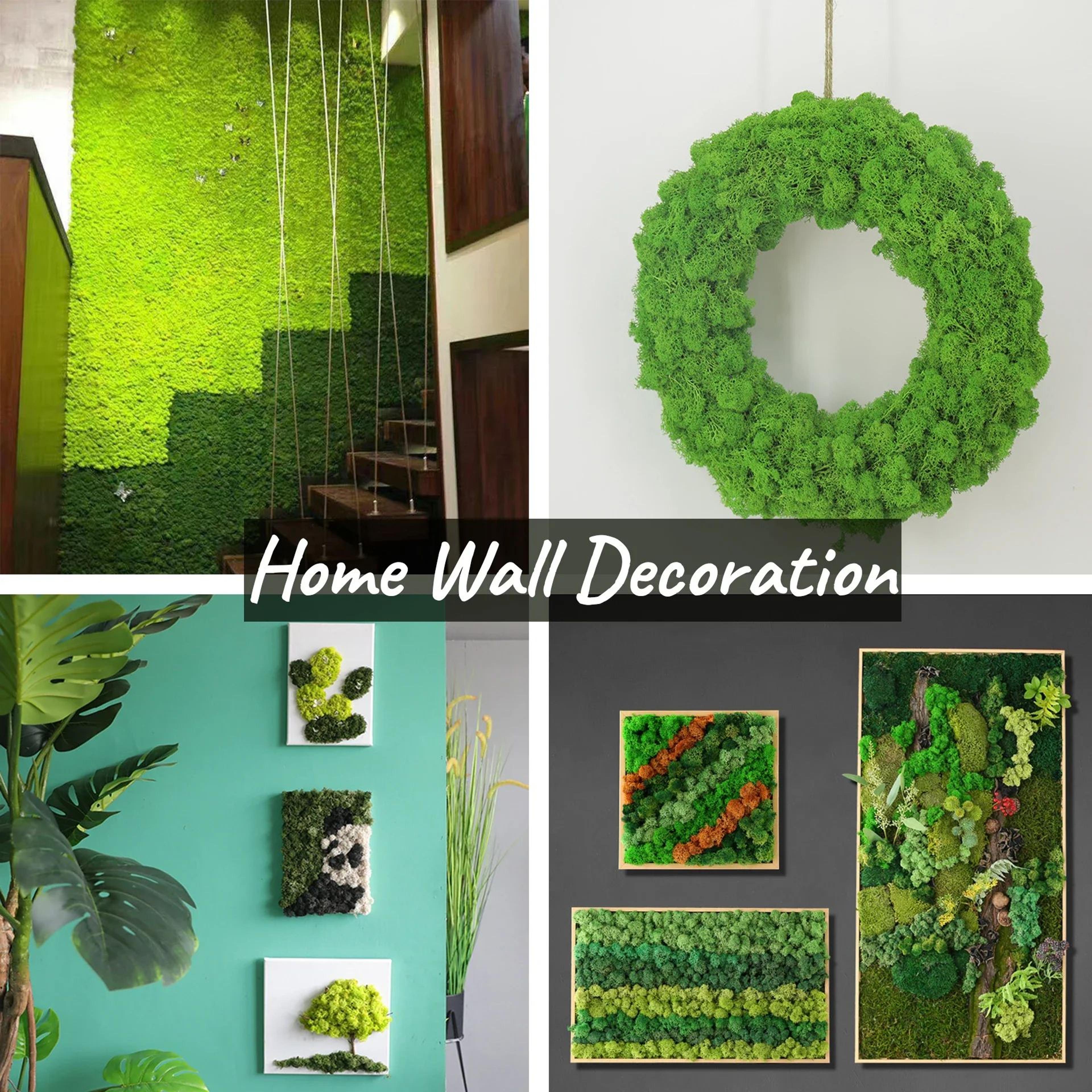 Artificial Reindeer Moss Decor  Faux Green Moss For Crafts Potted Plants  Wall Art 2