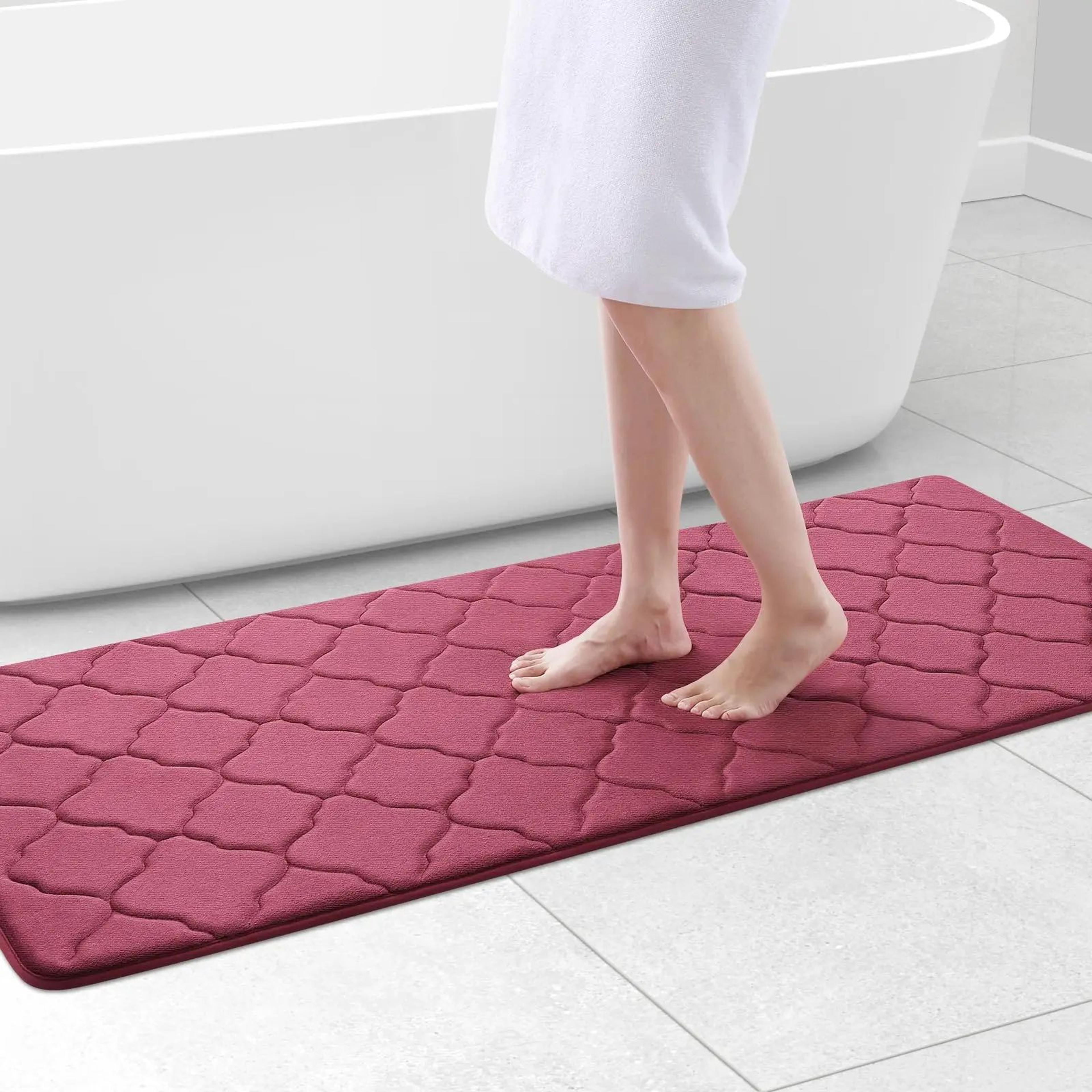 Homaxy Memory Foam Bath Mat  NonSlip Absorbent Bathroom Rug With Soft Thick Cushion 26