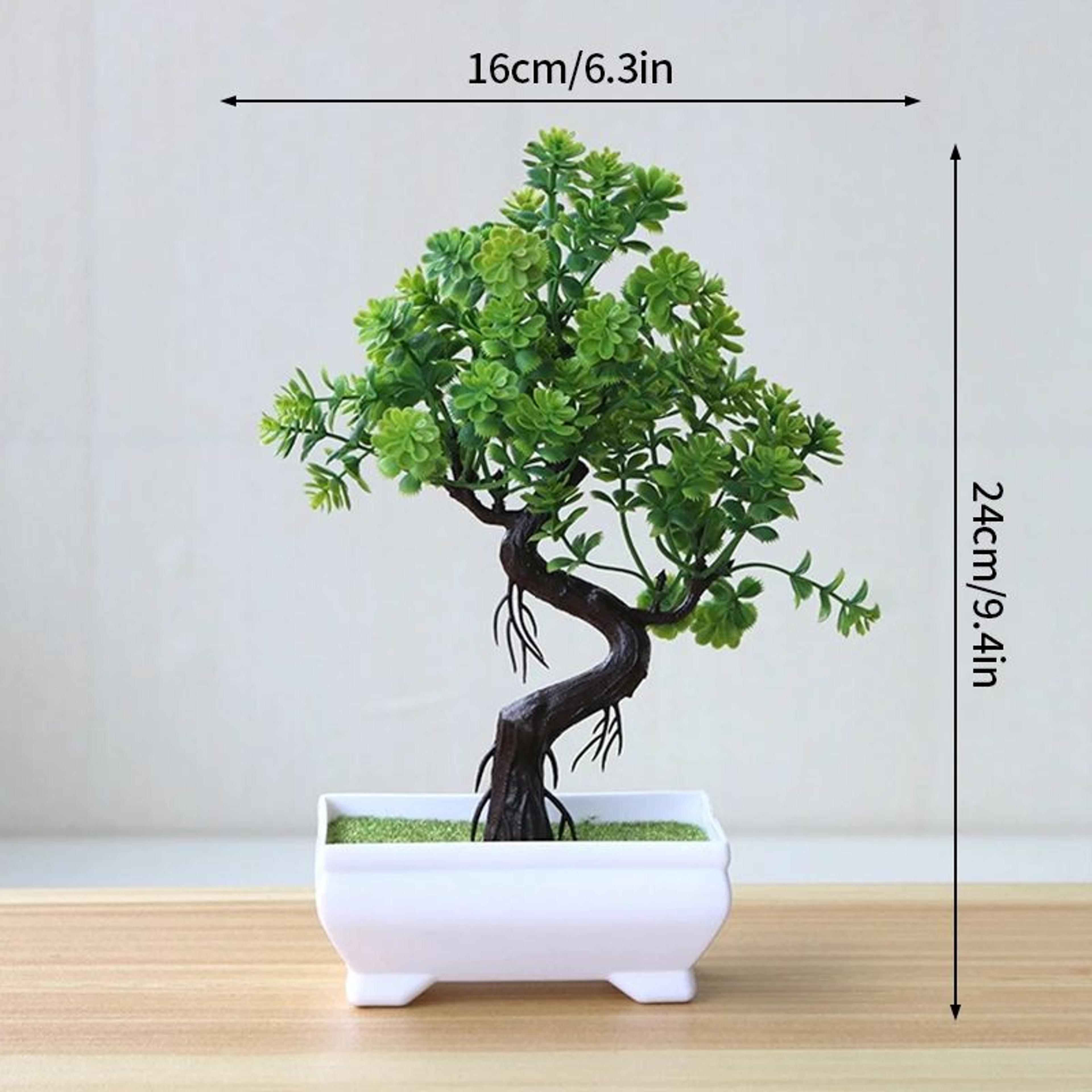 Artificial Bonsai Tree Potted Plant  Realistic Mini Greenery Desk  Home Decor 8