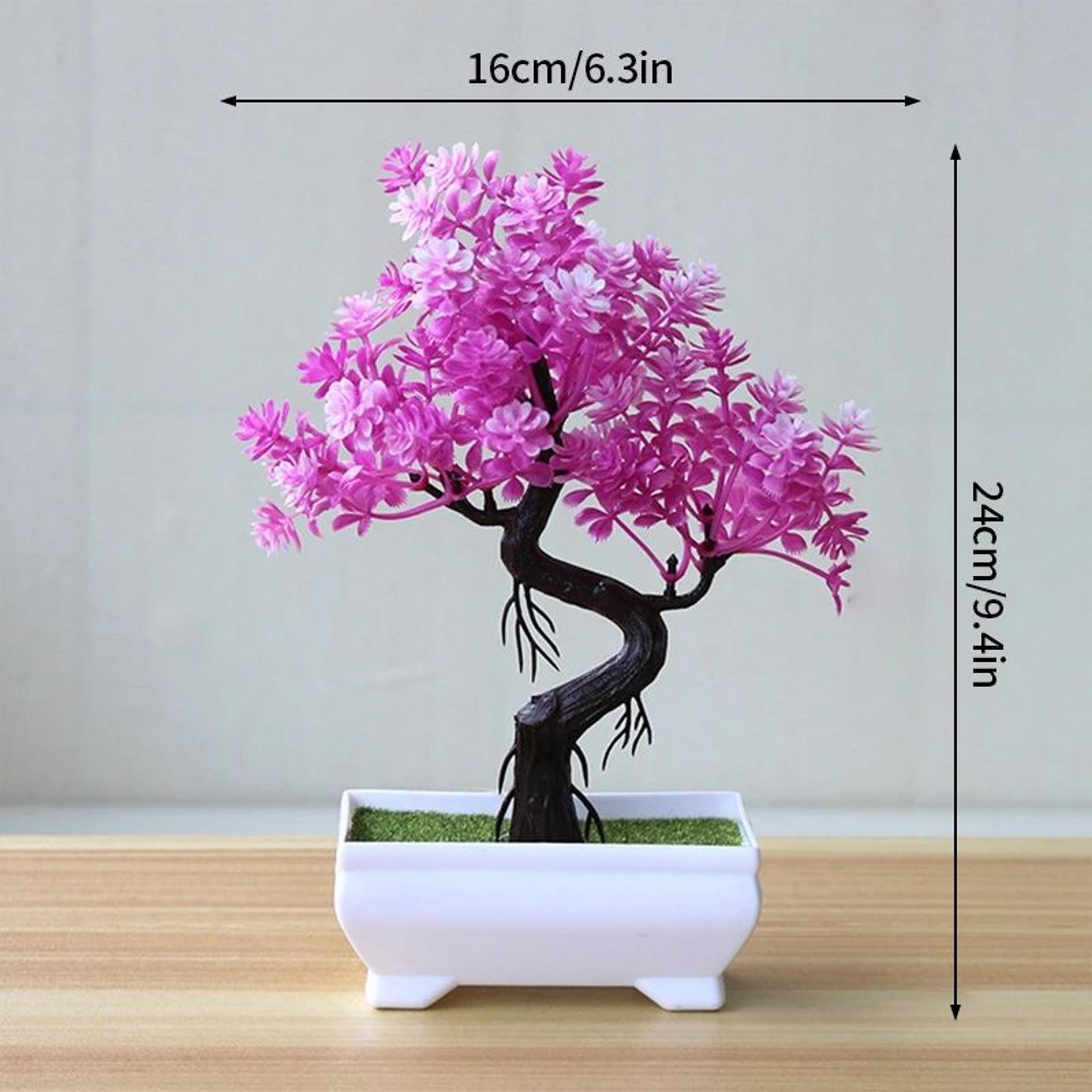 Artificial Bonsai Tree Potted Plant  Realistic Mini Greenery Desk  Home Decor 9