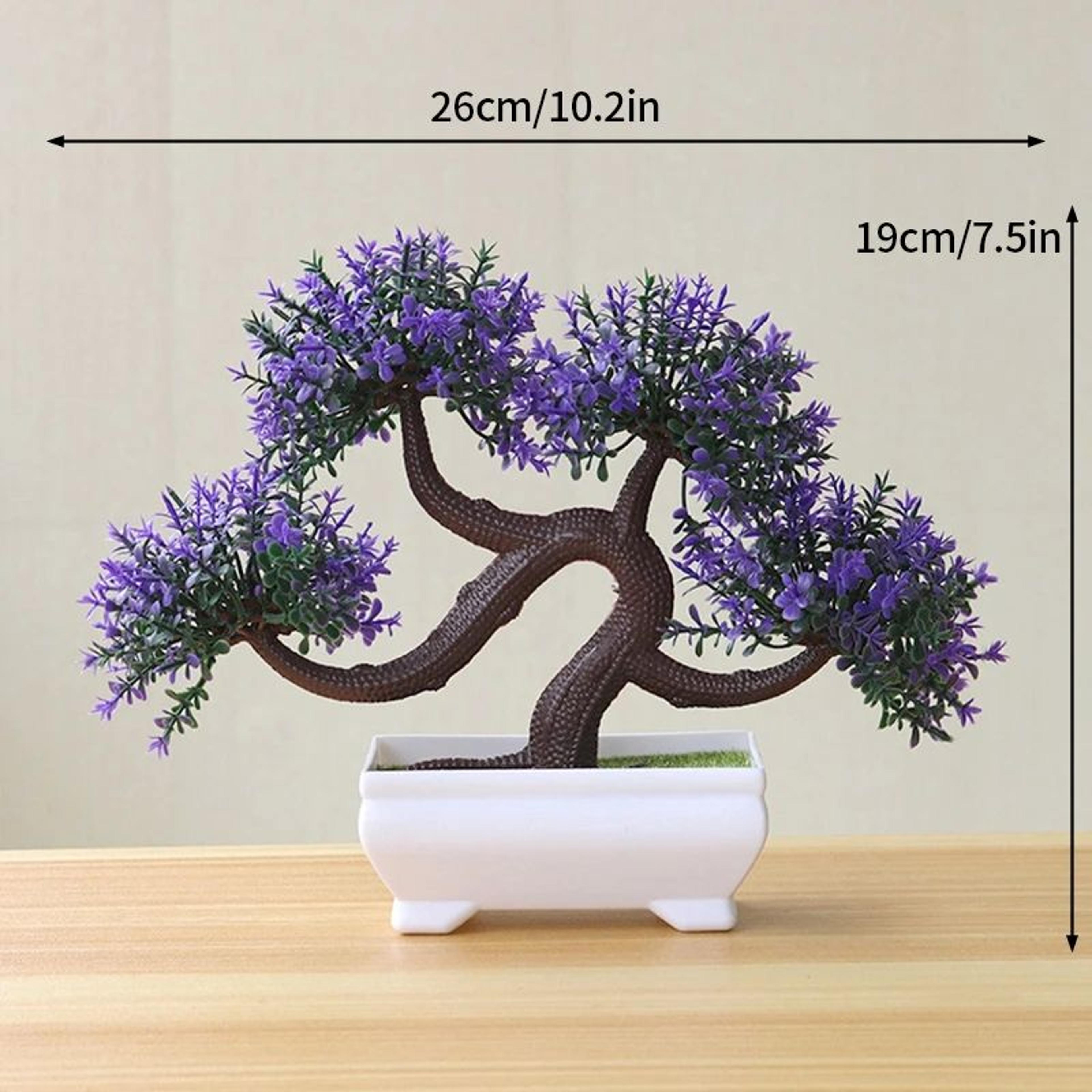 Artificial Bonsai Tree Potted Plant  Realistic Mini Greenery Desk  Home Decor 11
