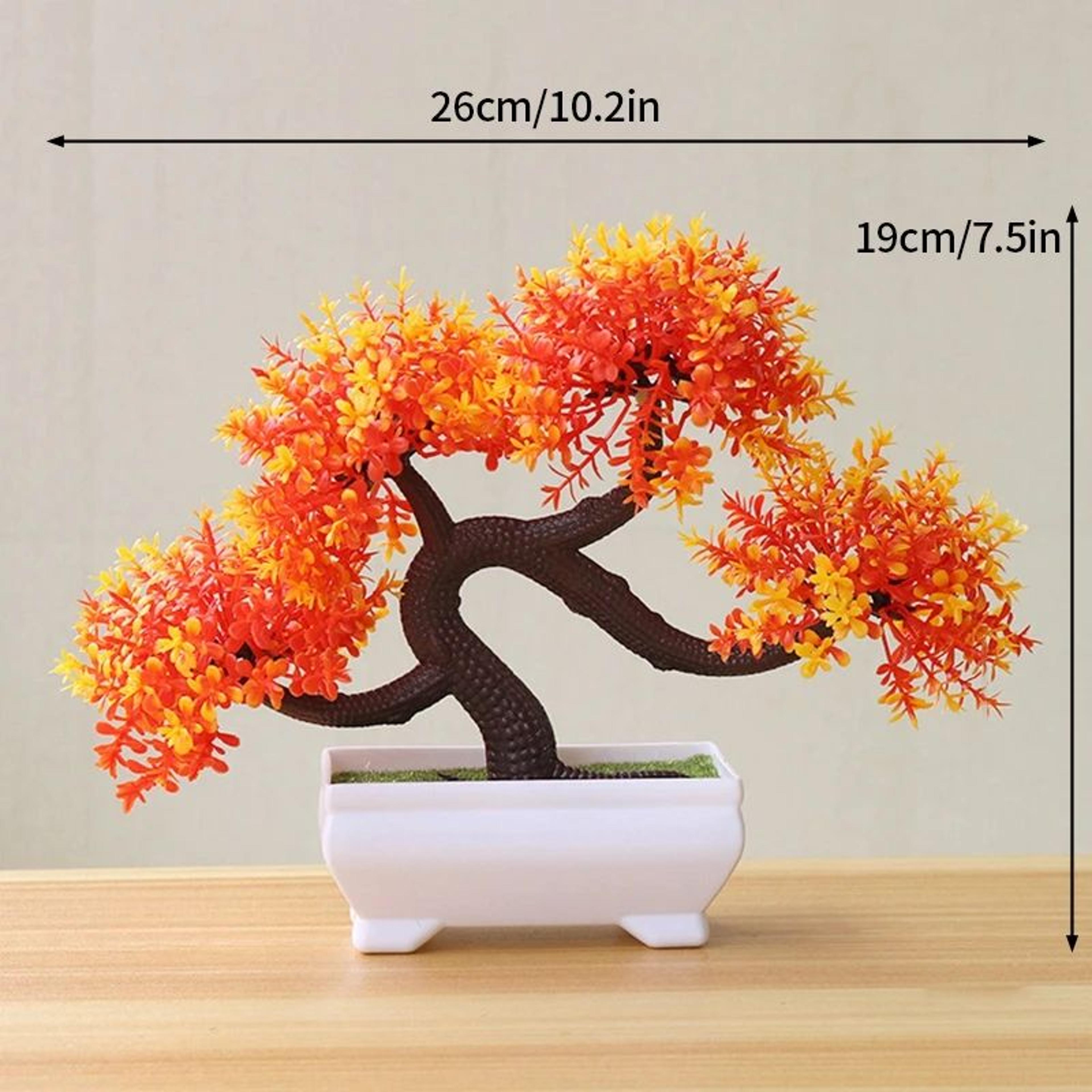 Artificial Bonsai Tree Potted Plant  Realistic Mini Greenery Desk  Home Decor 12