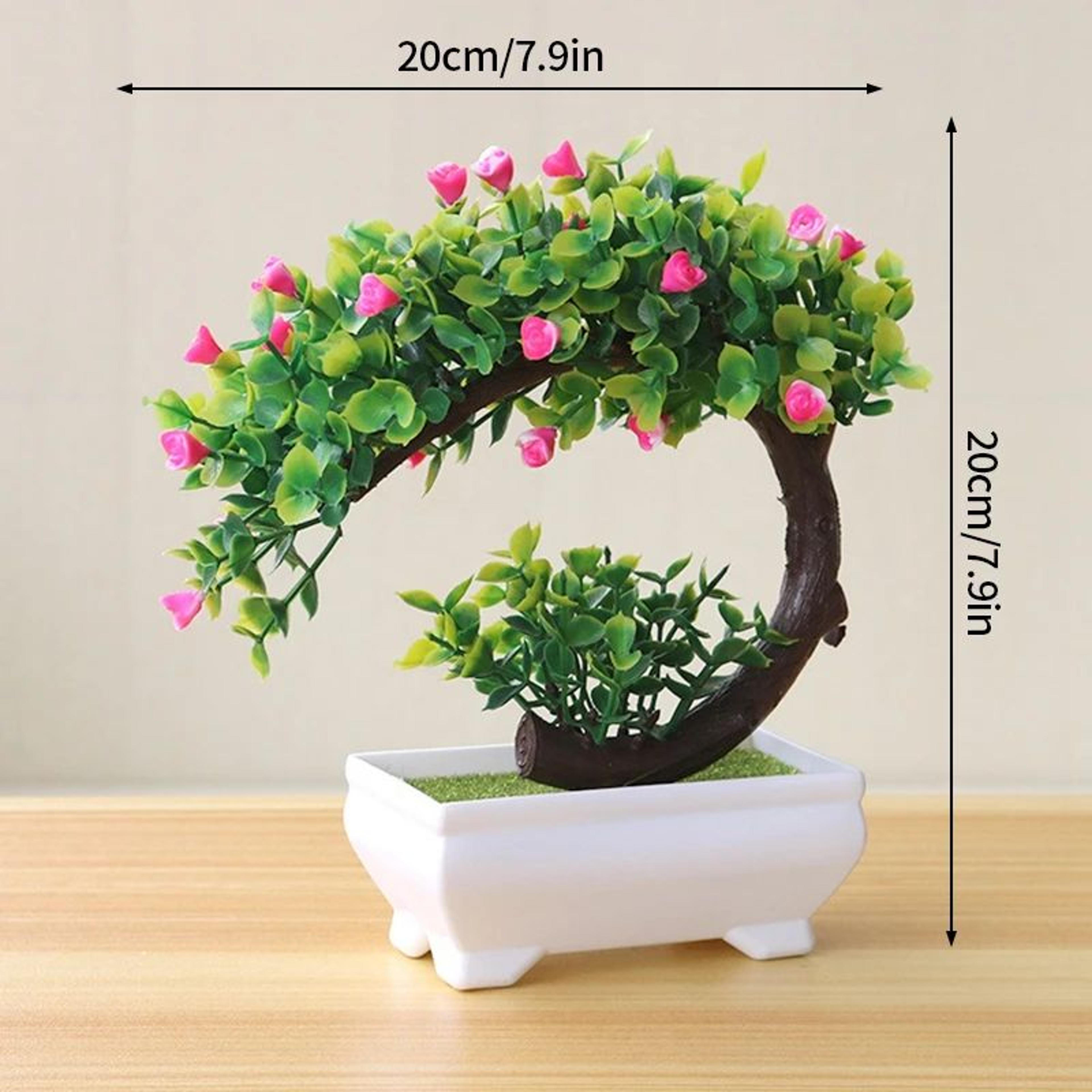 Artificial Bonsai Tree Potted Plant  Realistic Mini Greenery Desk  Home Decor 13