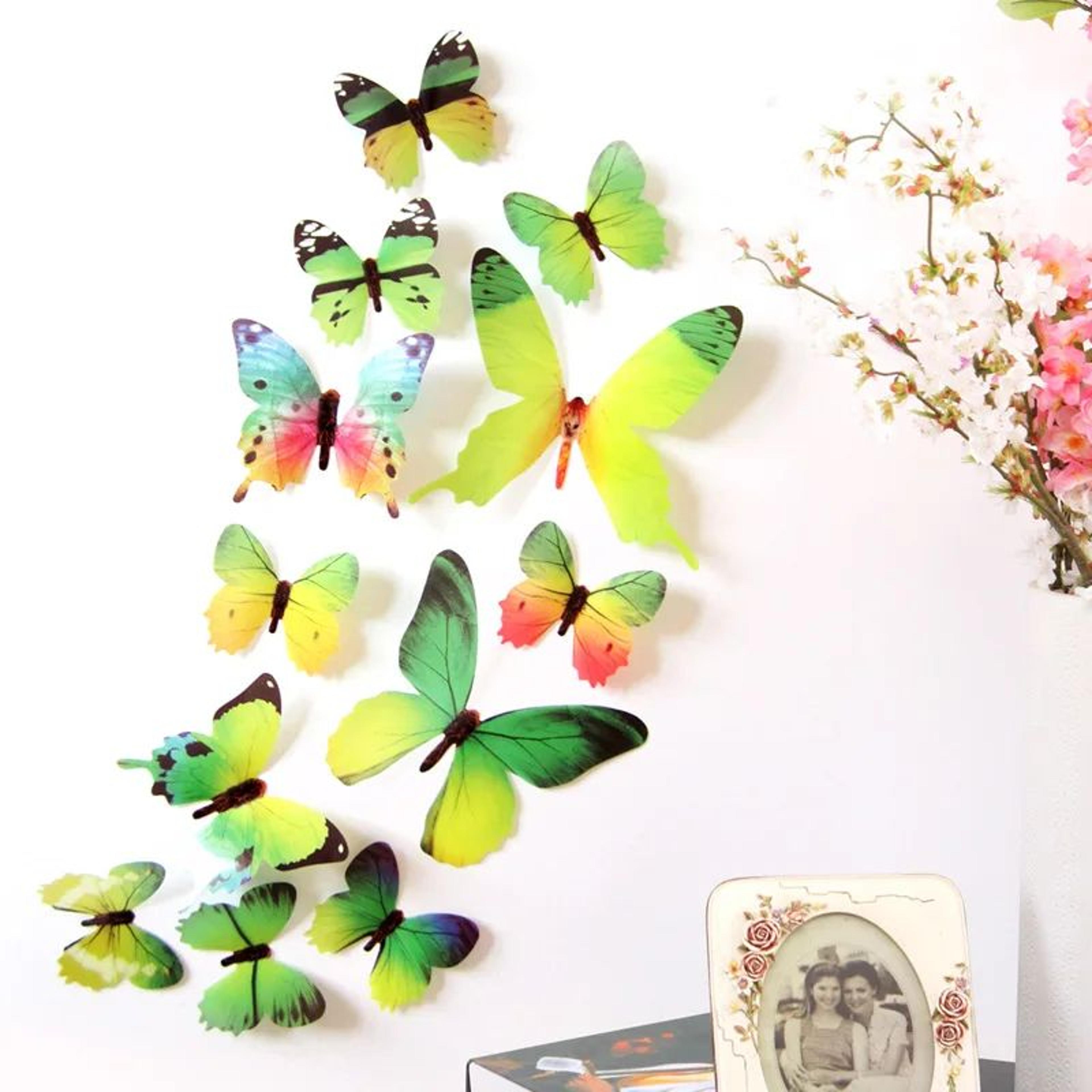 3d butterfly wall stickers set – self-adhesive pvc decor for home & party styling