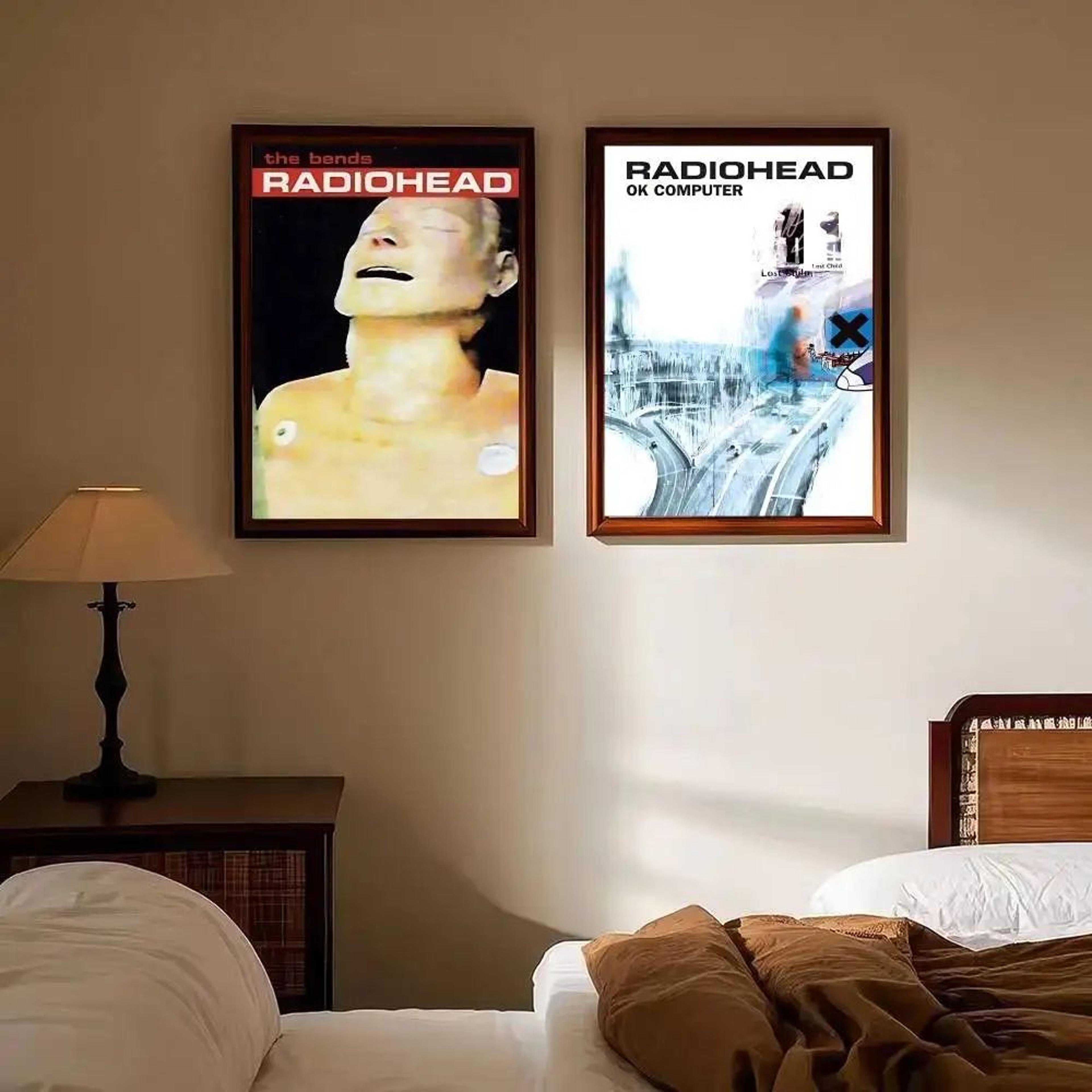 Vintage Radiohead Poster Wall Art  Retro Rock Band HD Print For Home  Bar Decor 3